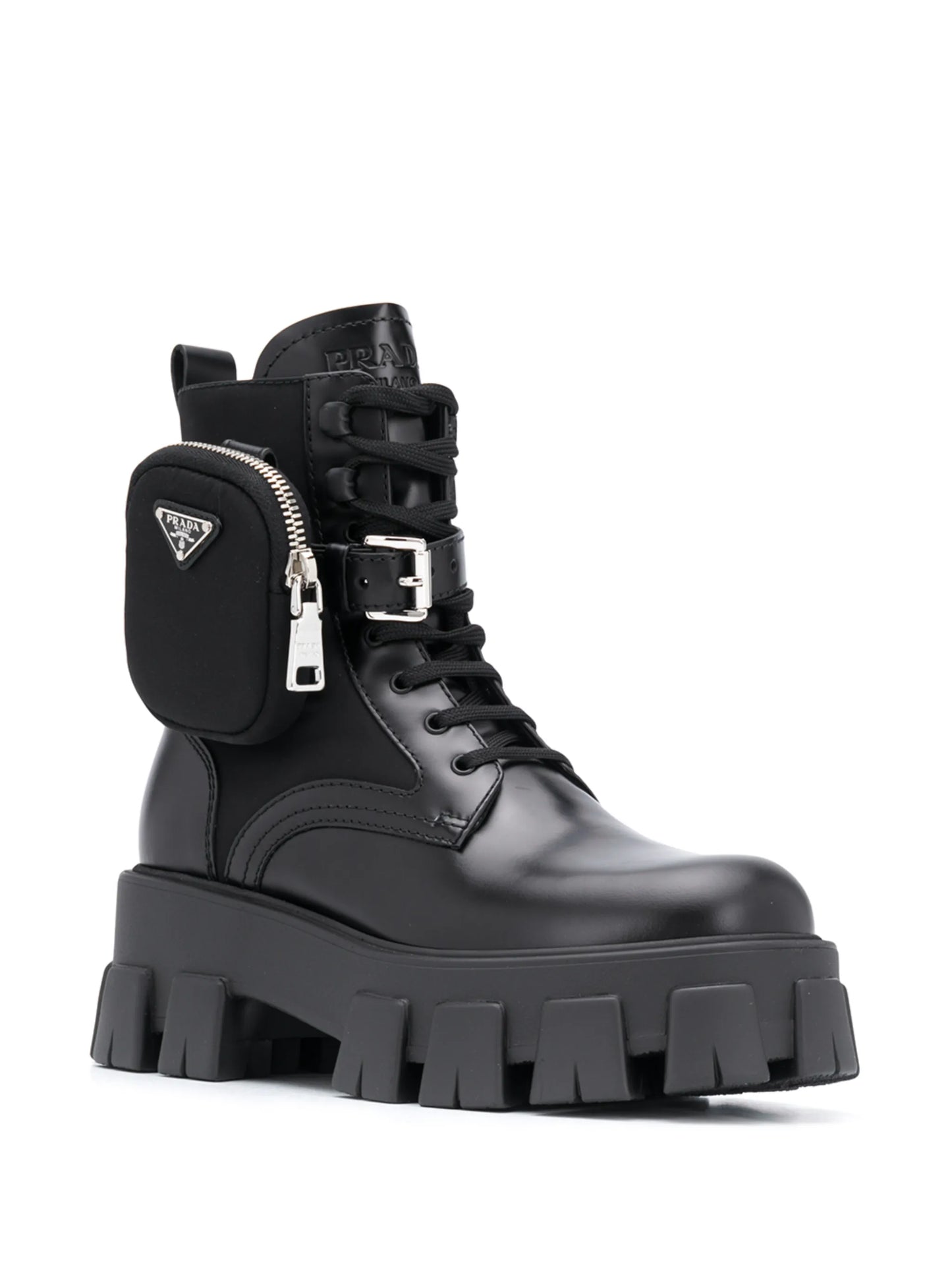 belted combat boots