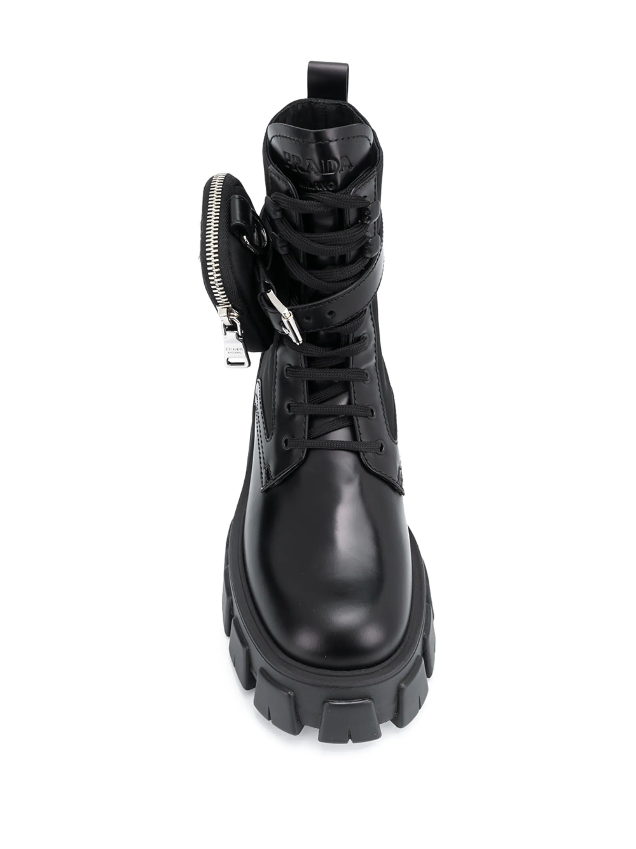 belted combat boots