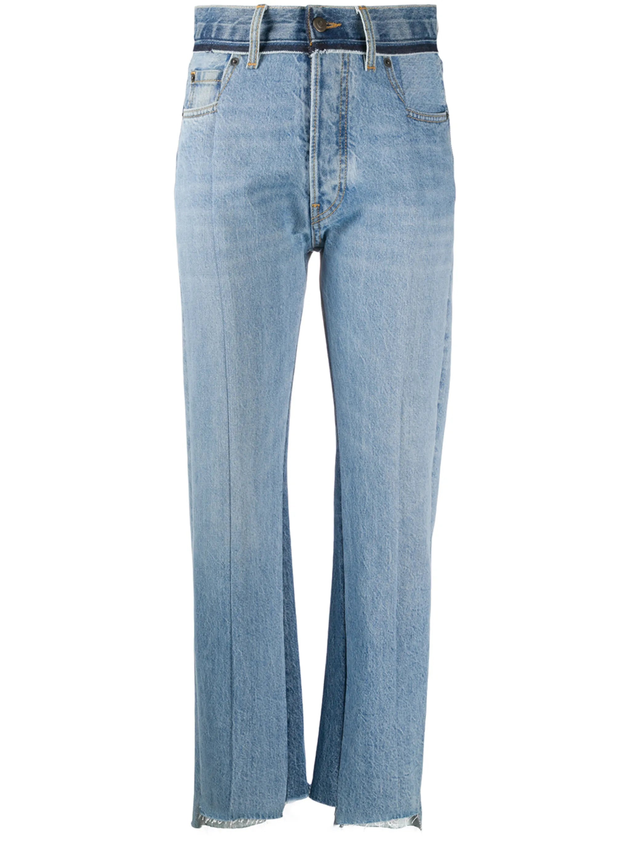 contrast panel jeans