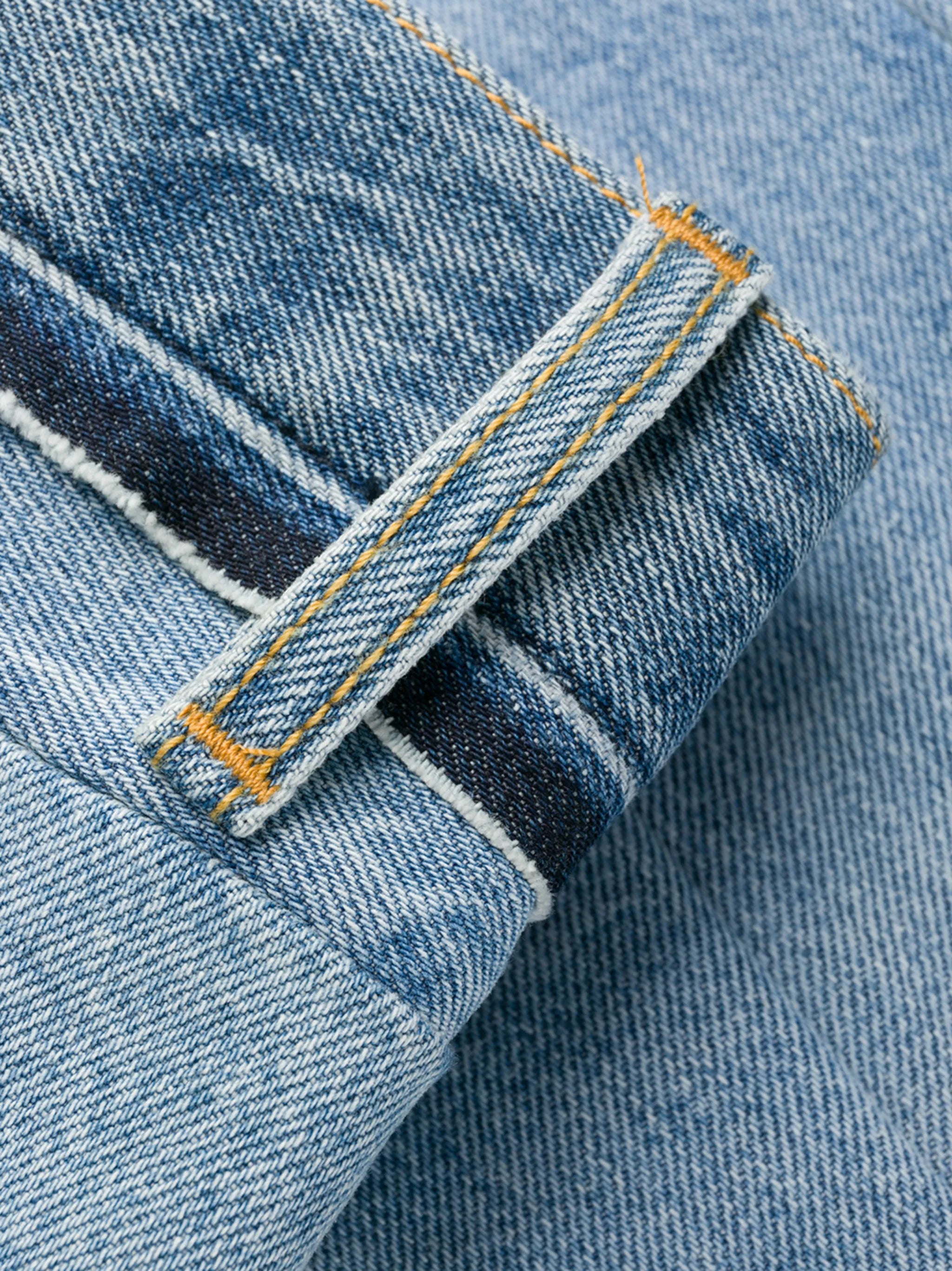 contrast panel jeans