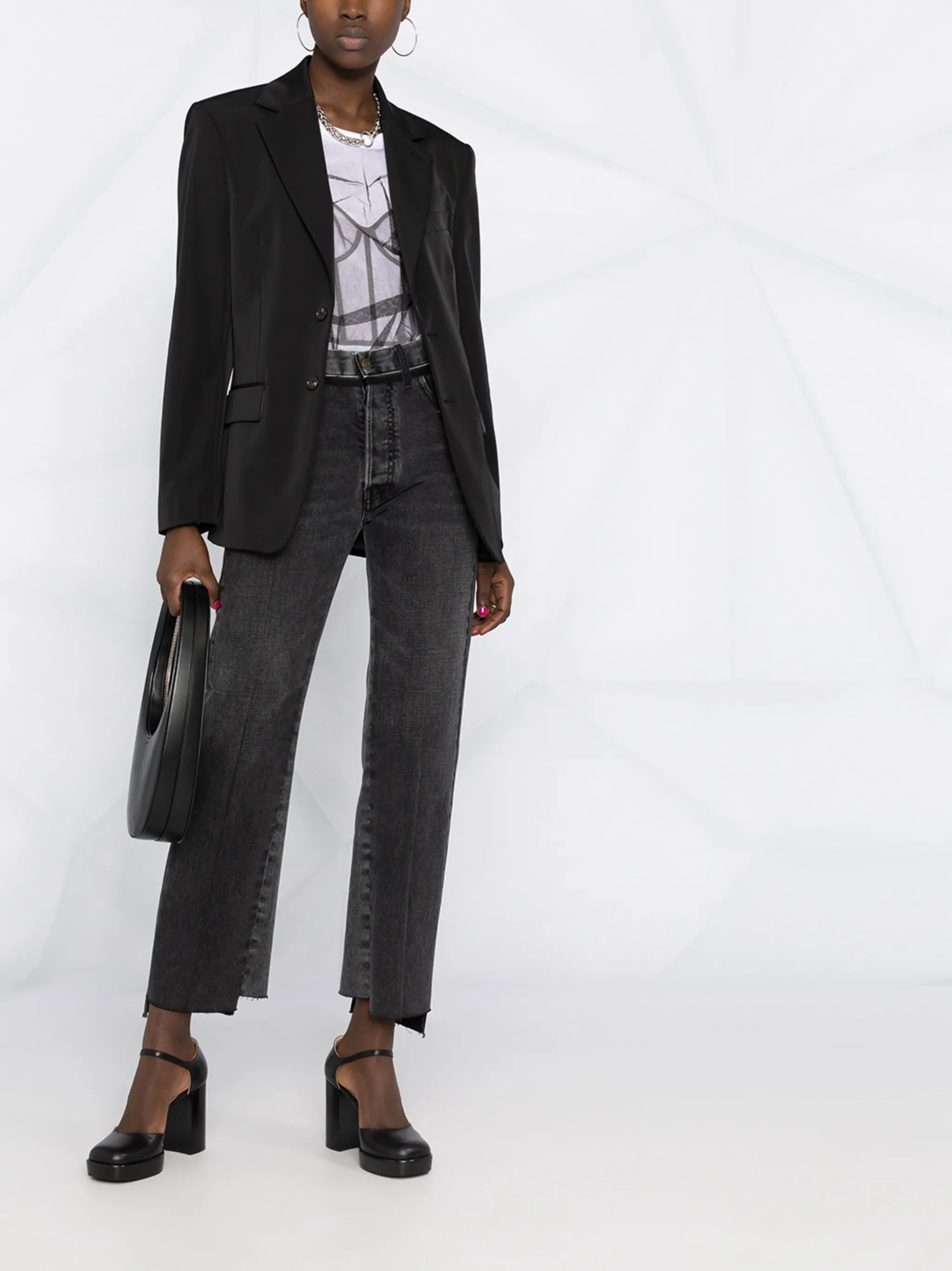 contrast panel jeans