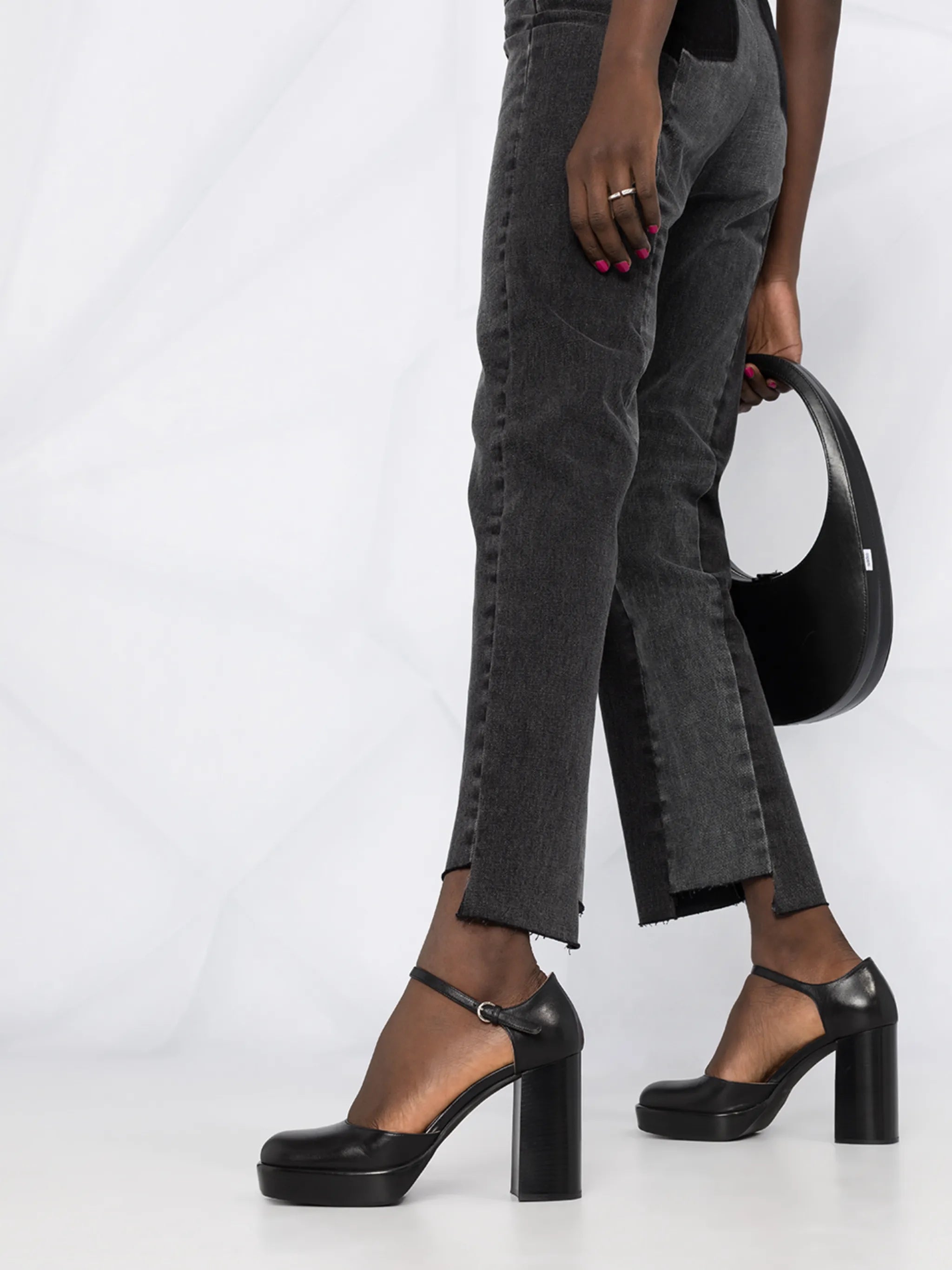 contrast panel jeans