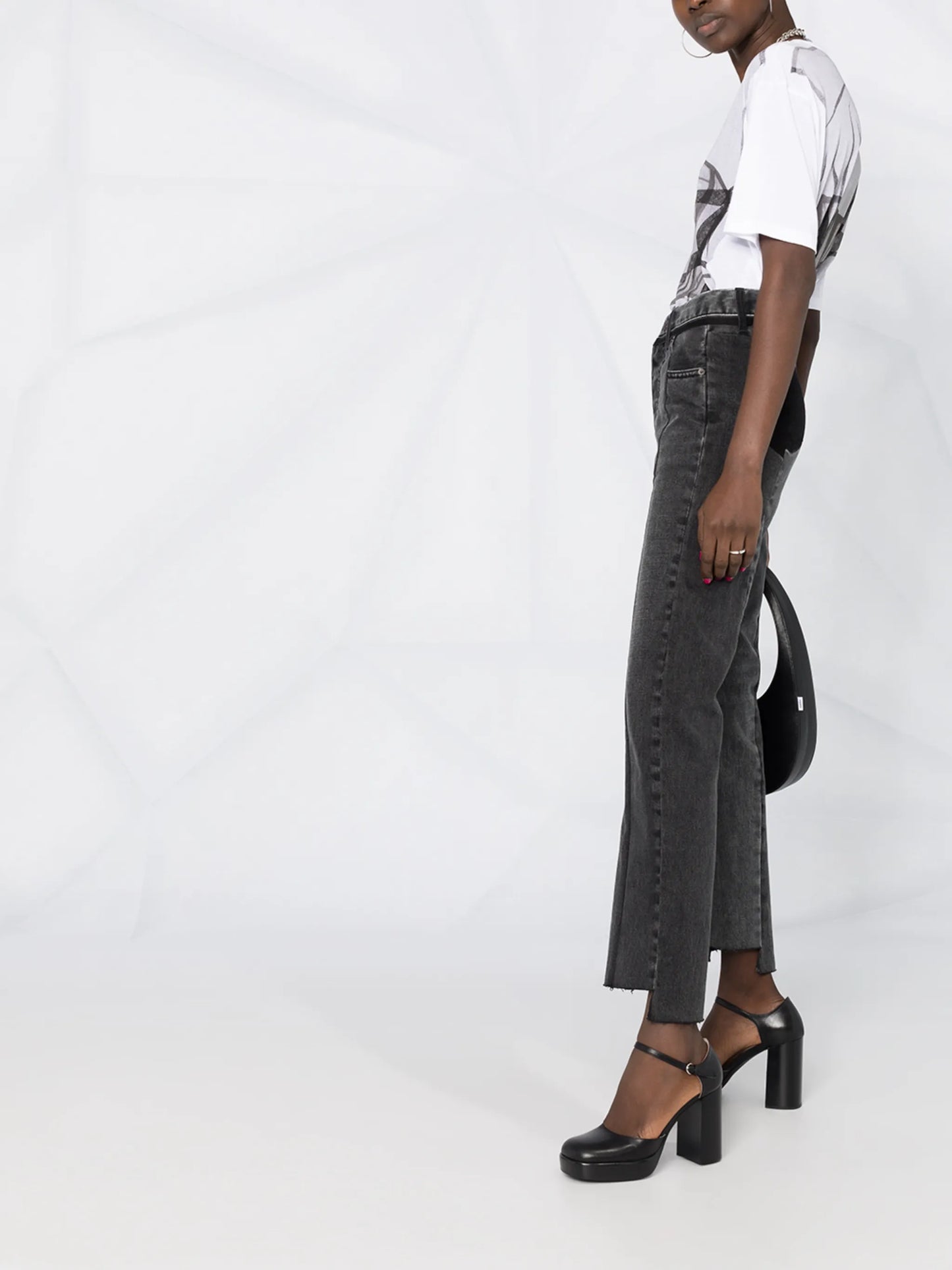 contrast panel jeans