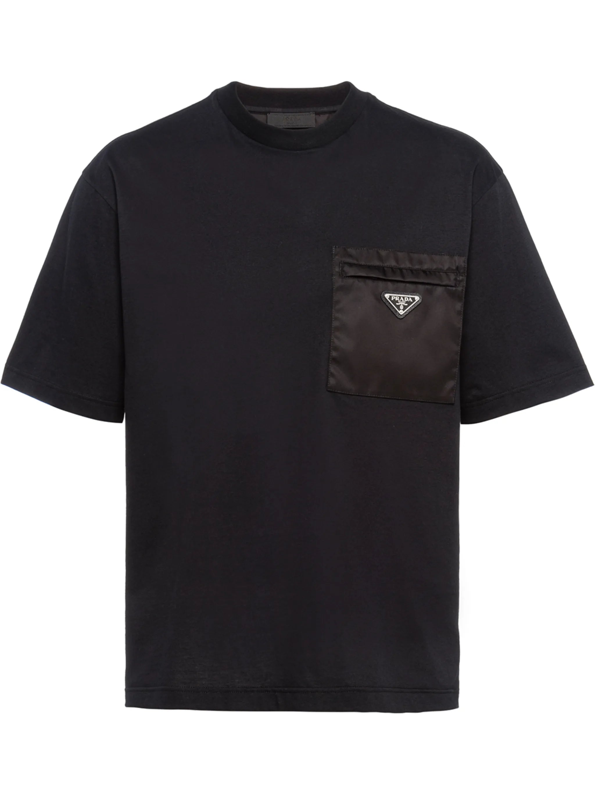 zip-pocket cotton T-shirt
