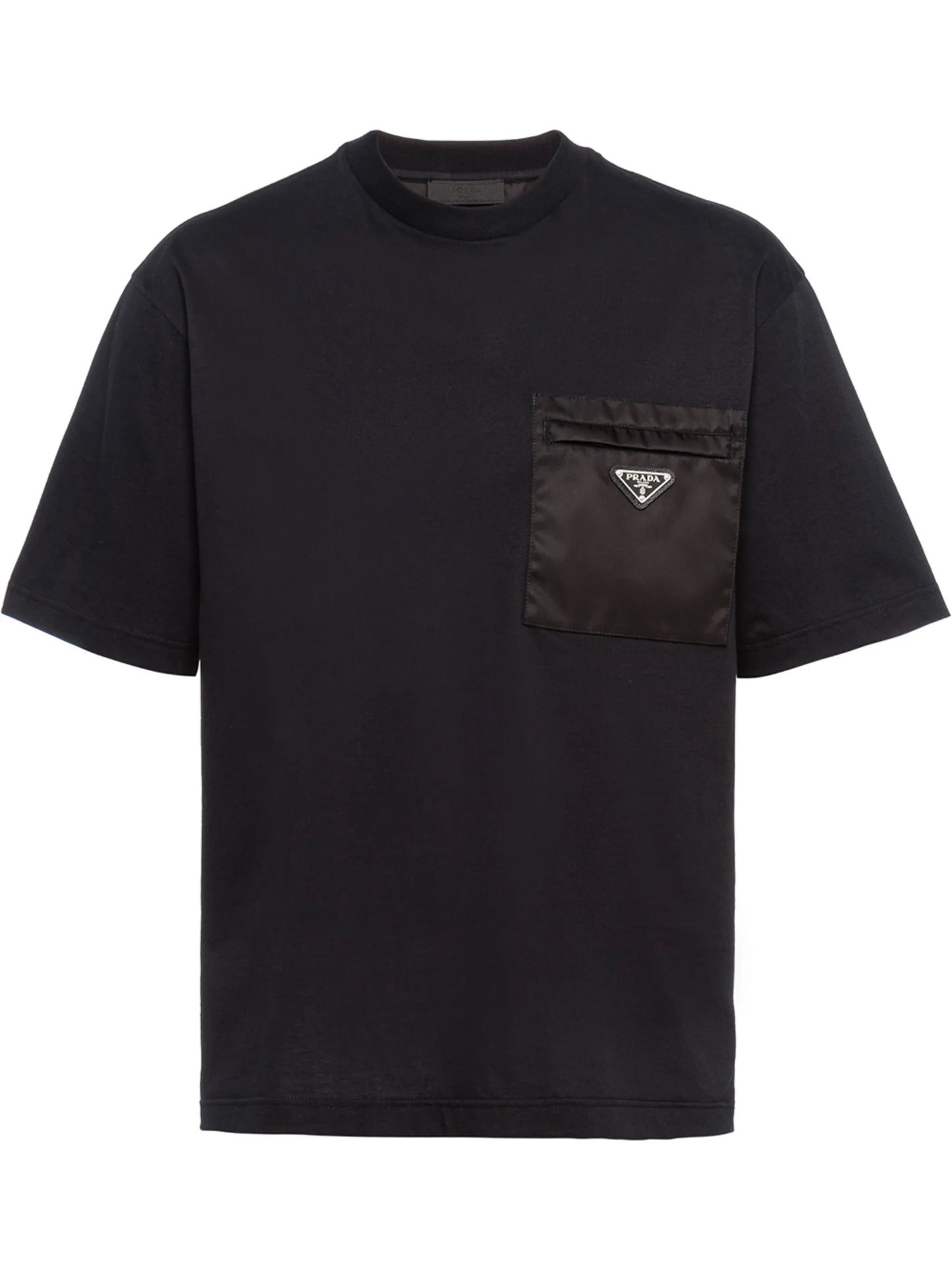 zip-pocket cotton T-shirt