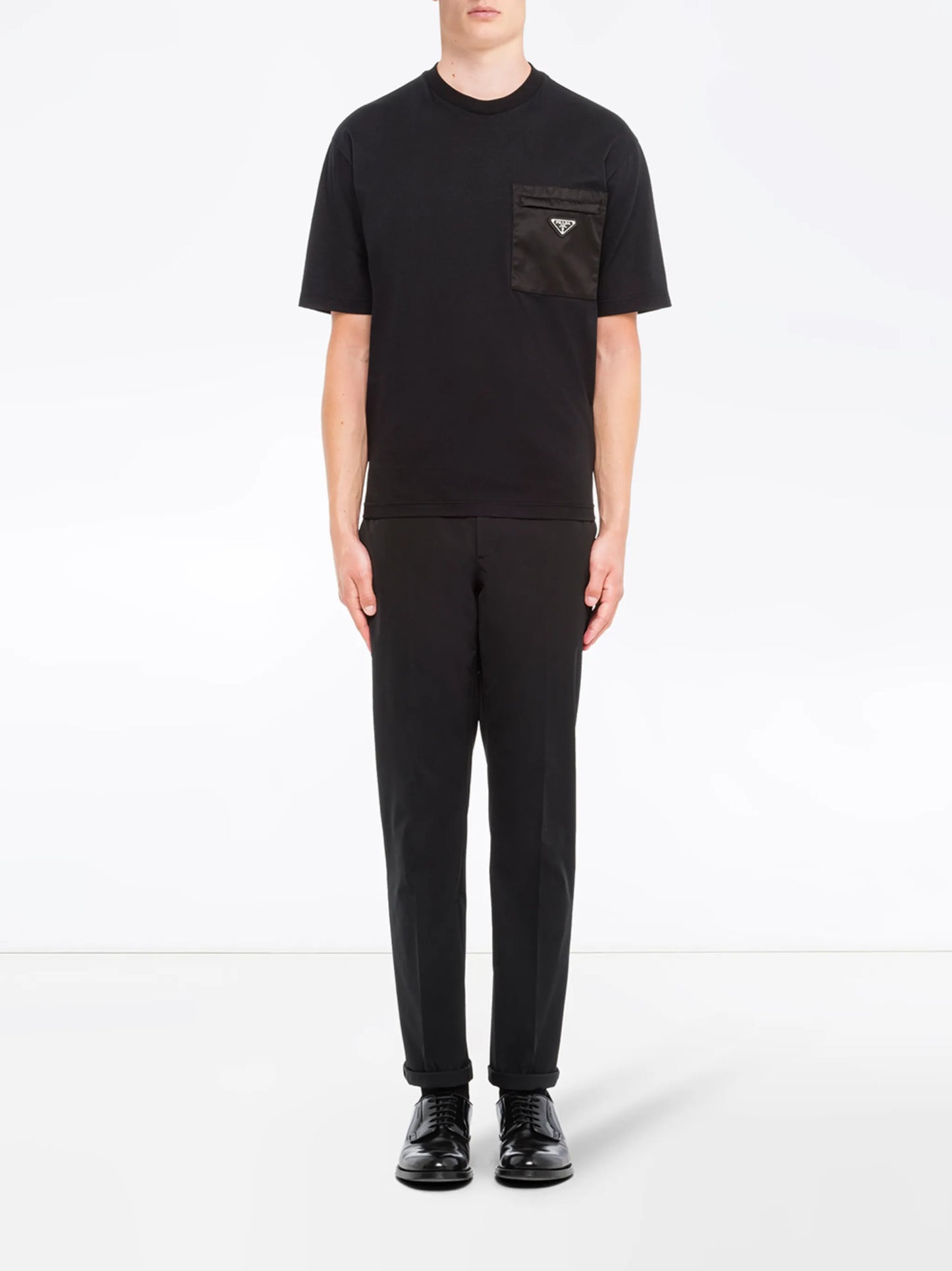 zip-pocket cotton T-shirt