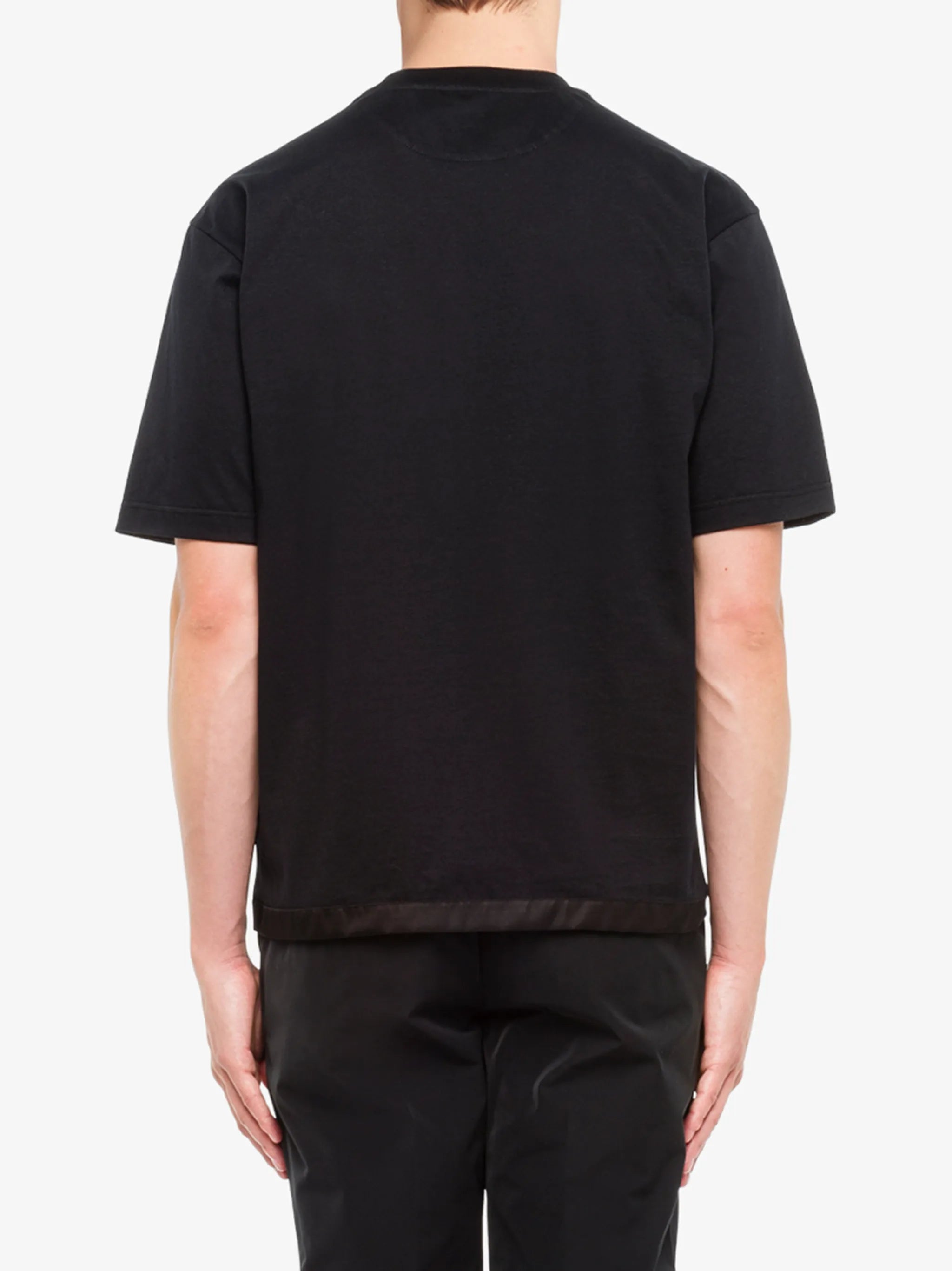 zip-pocket cotton T-shirt