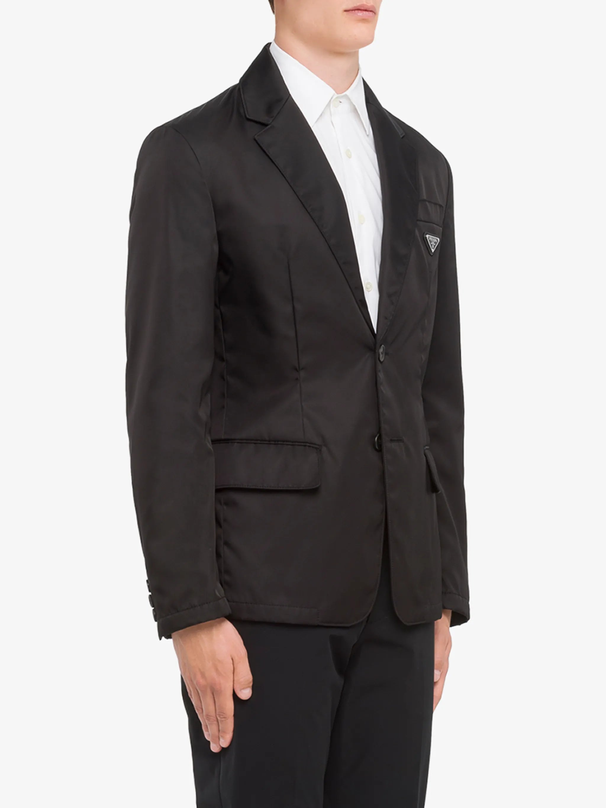 logo-plaque single-breasted blazer