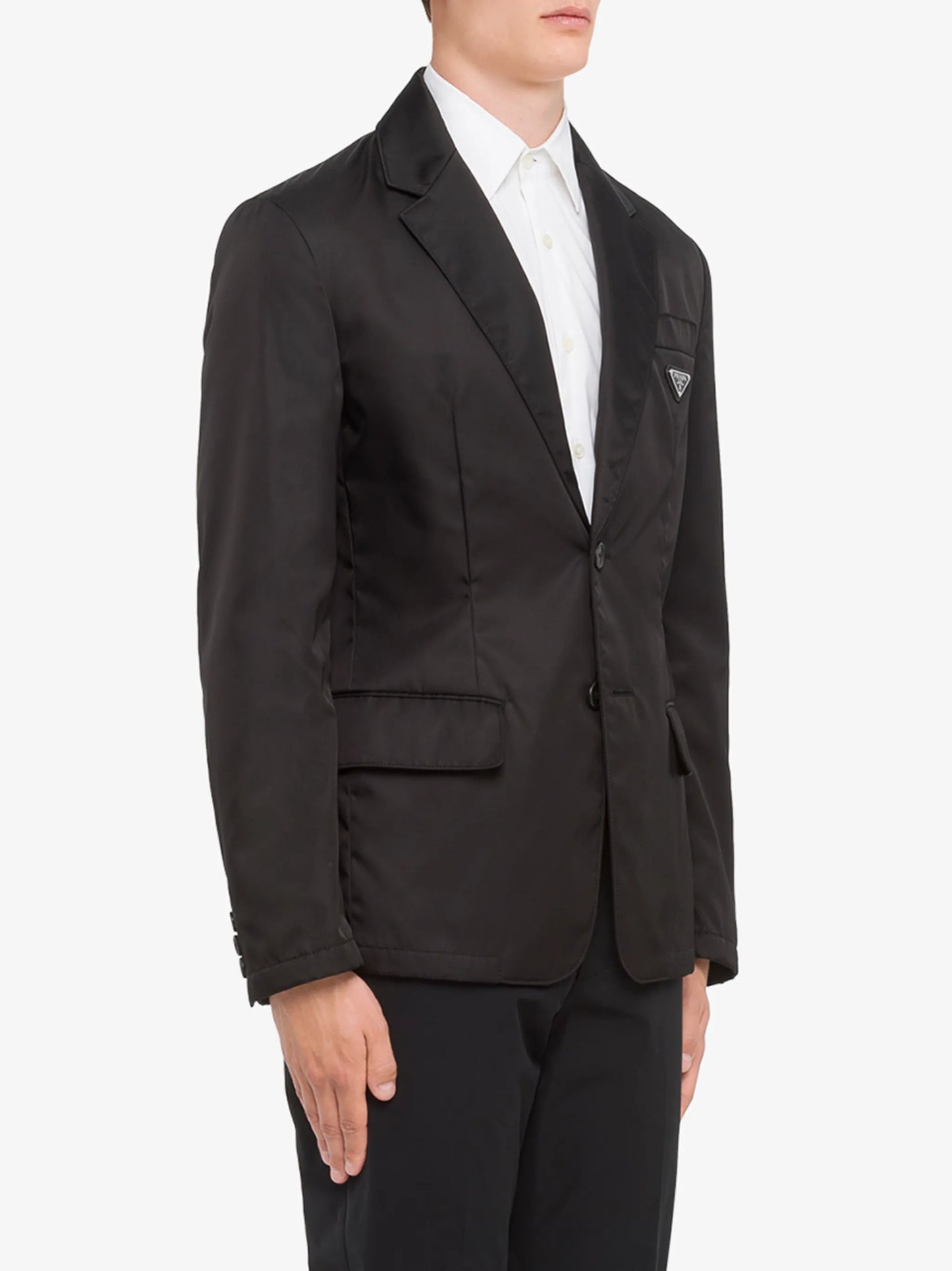 logo-plaque single-breasted blazer