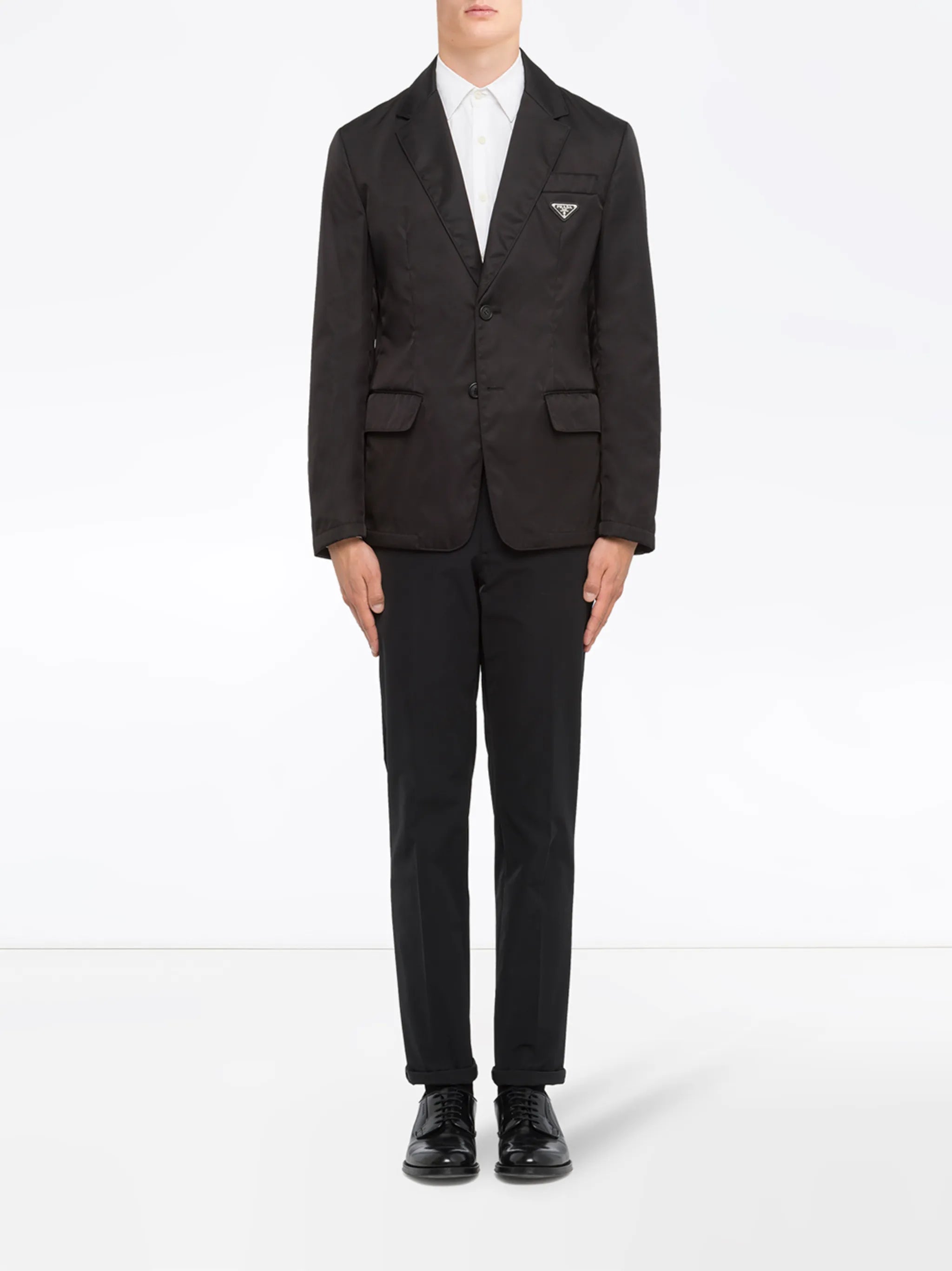 logo-plaque single-breasted blazer