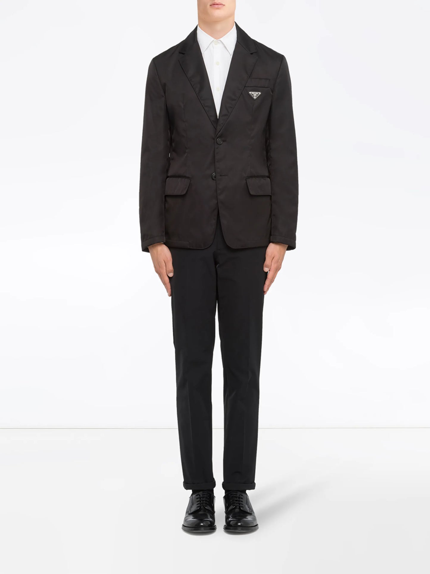 logo-plaque single-breasted blazer