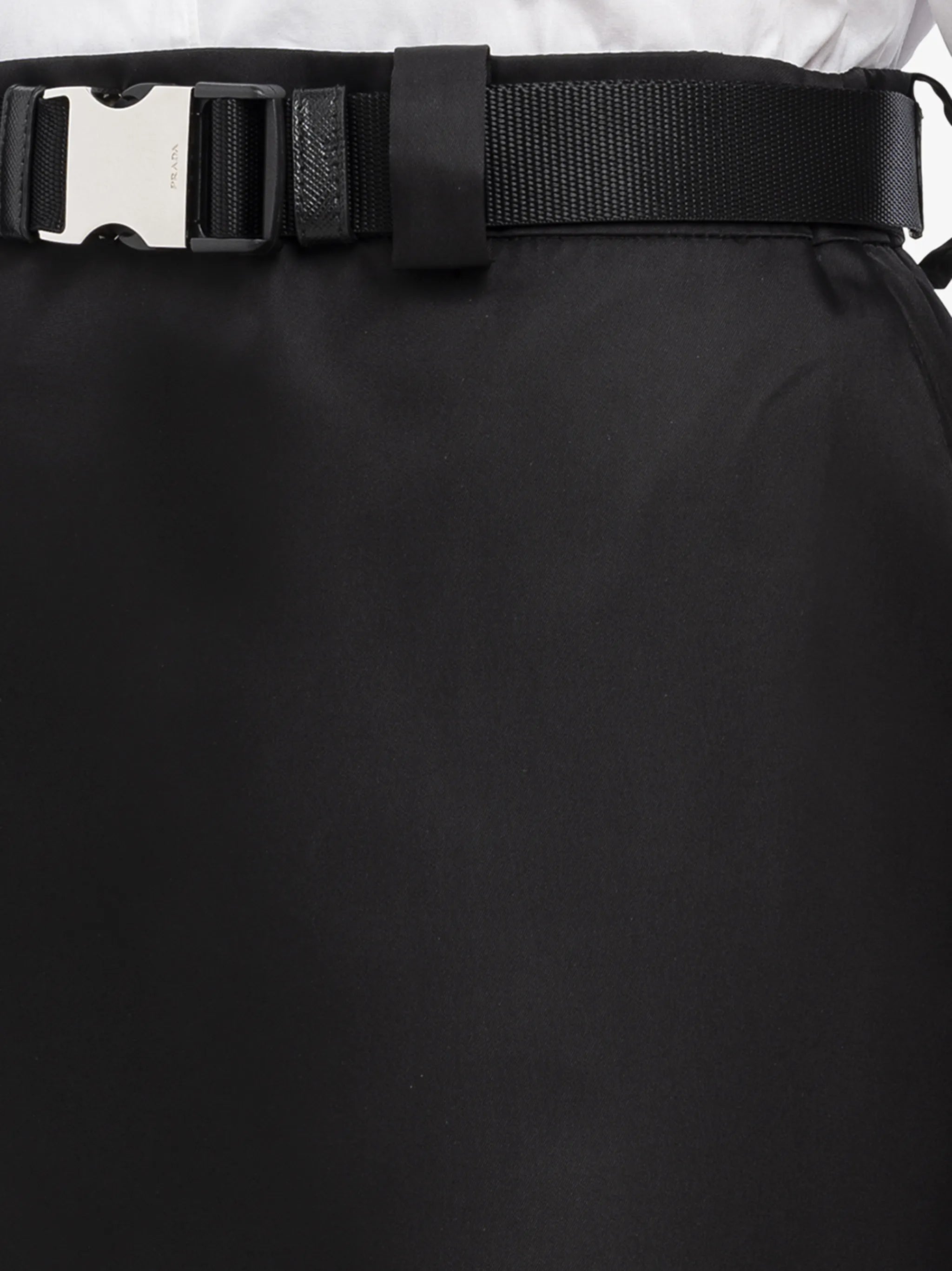 Re-Nylon gabardine skirt