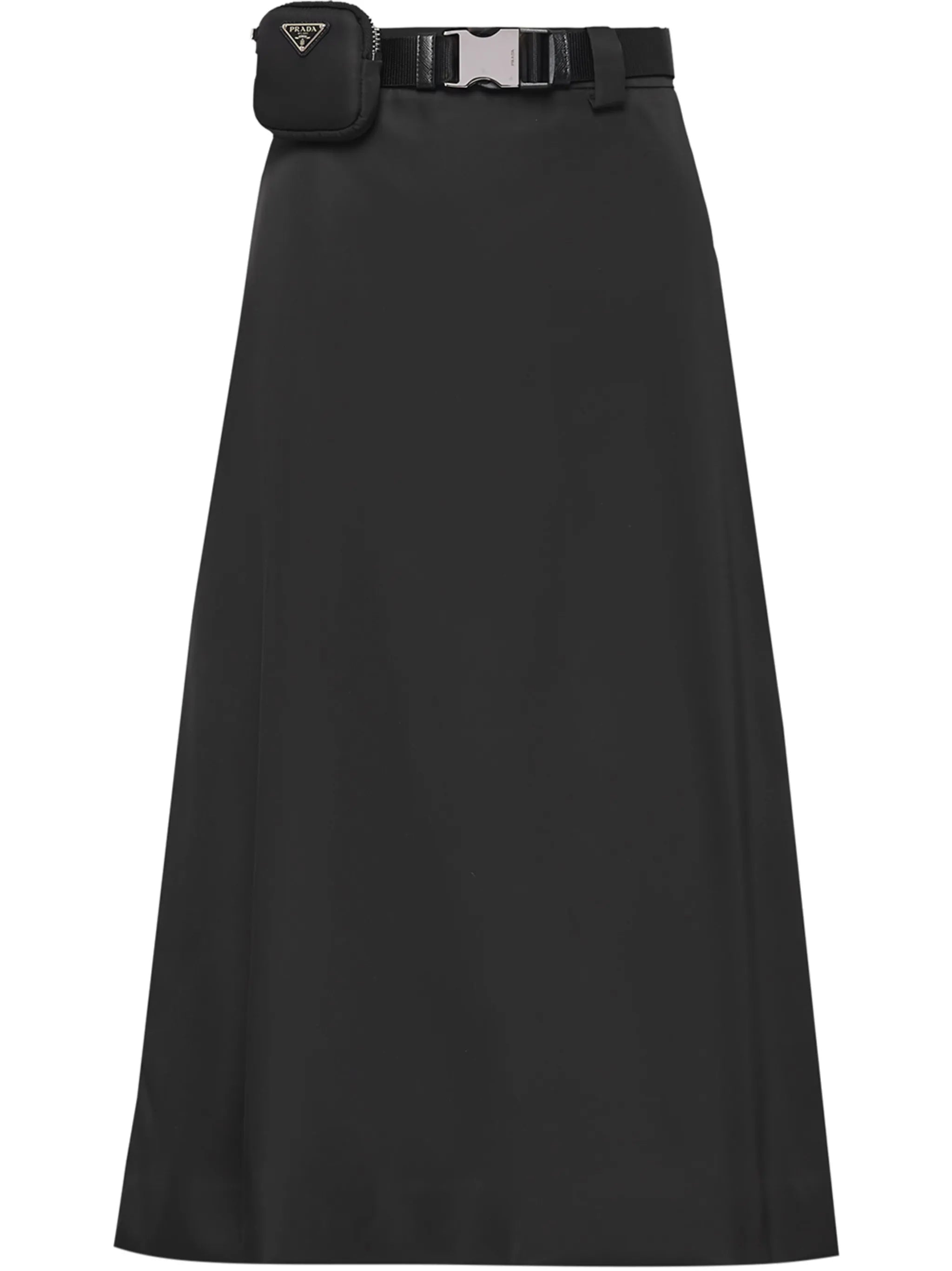 Re-Nylon gabardine skirt