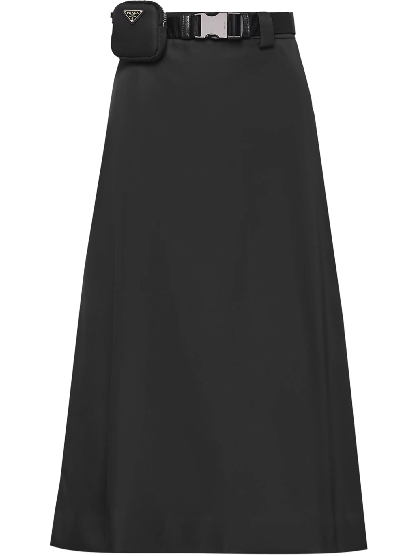 Re-Nylon gabardine skirt