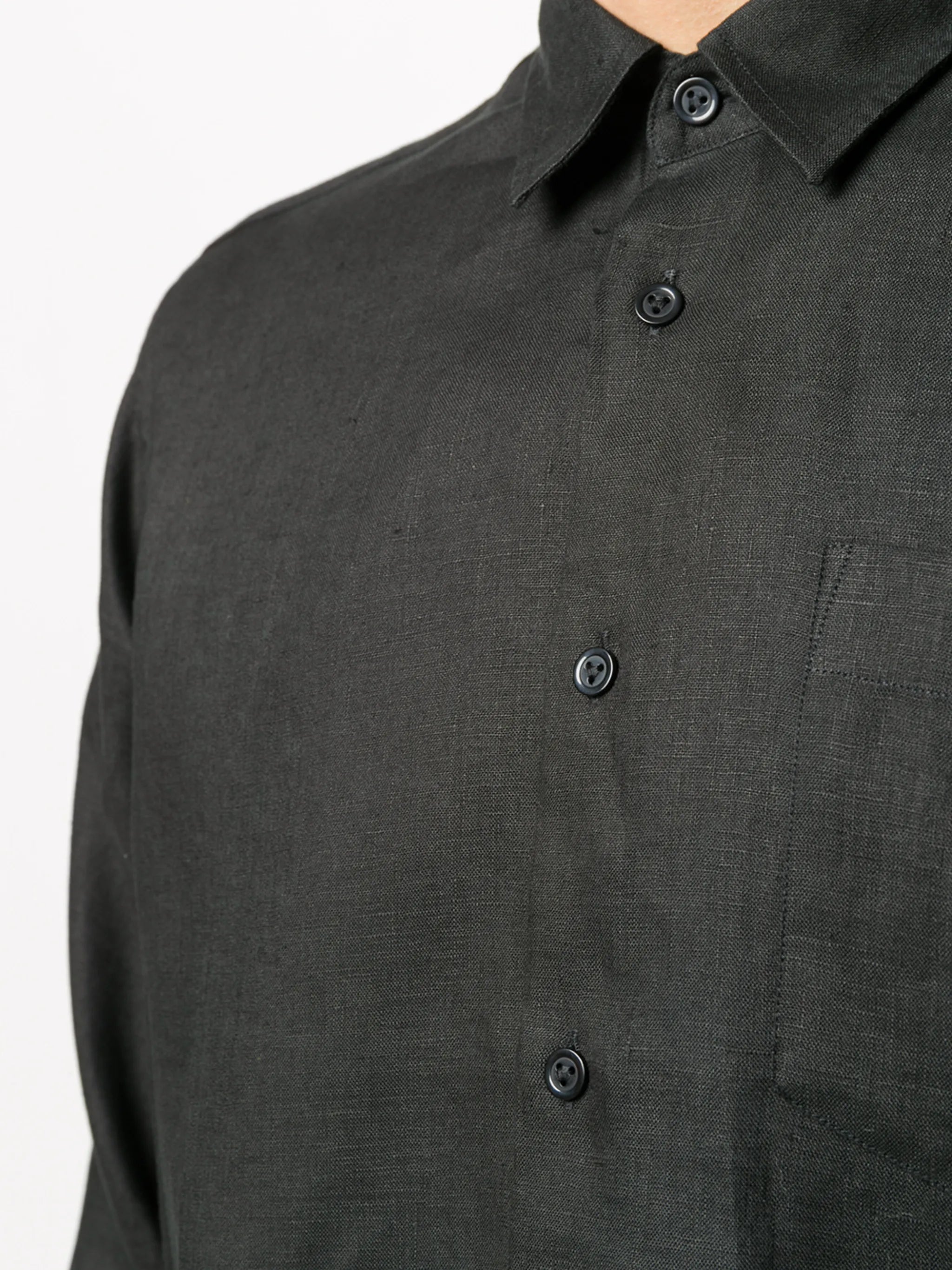solid colour linen shirt
