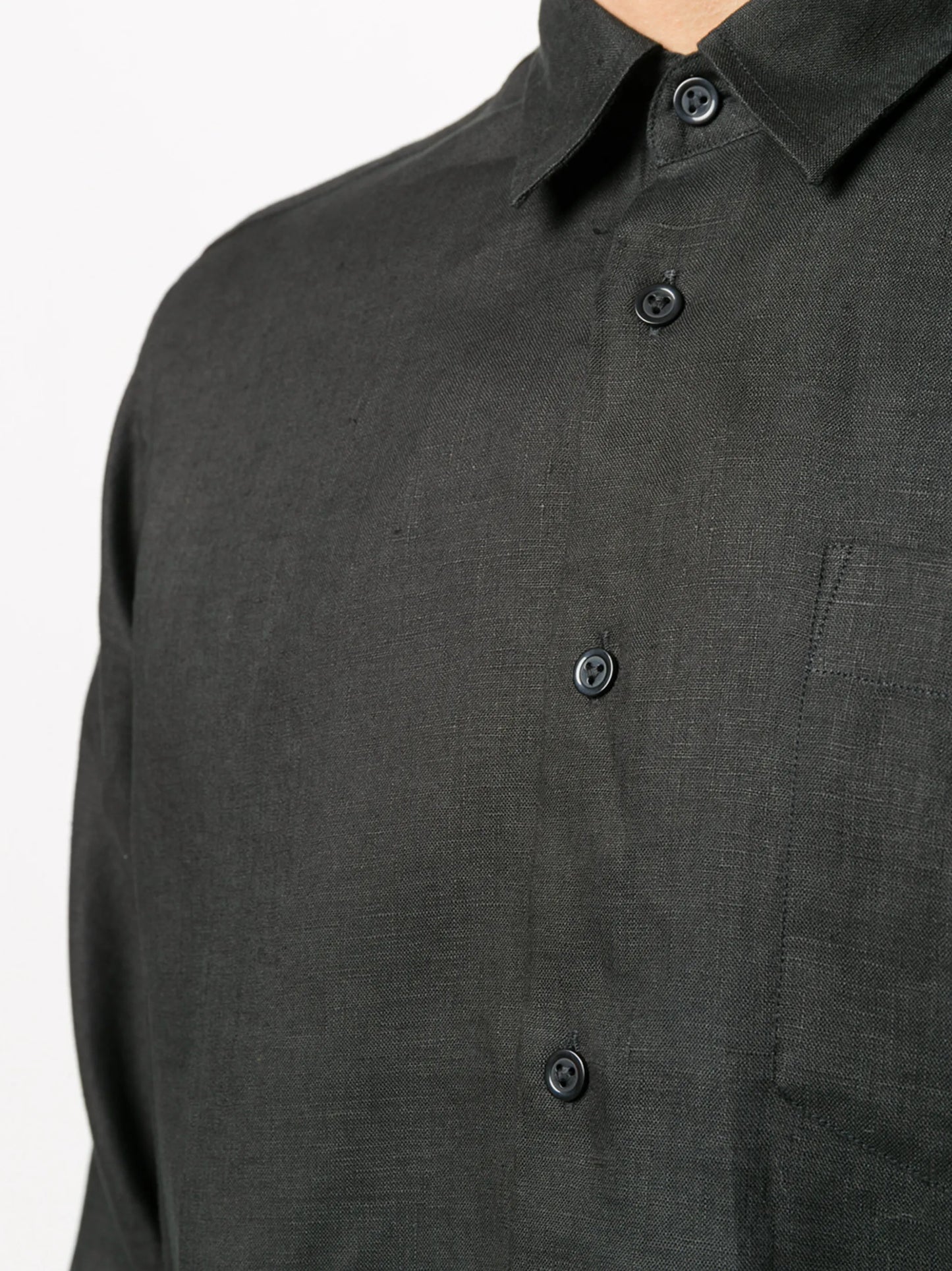 solid colour linen shirt
