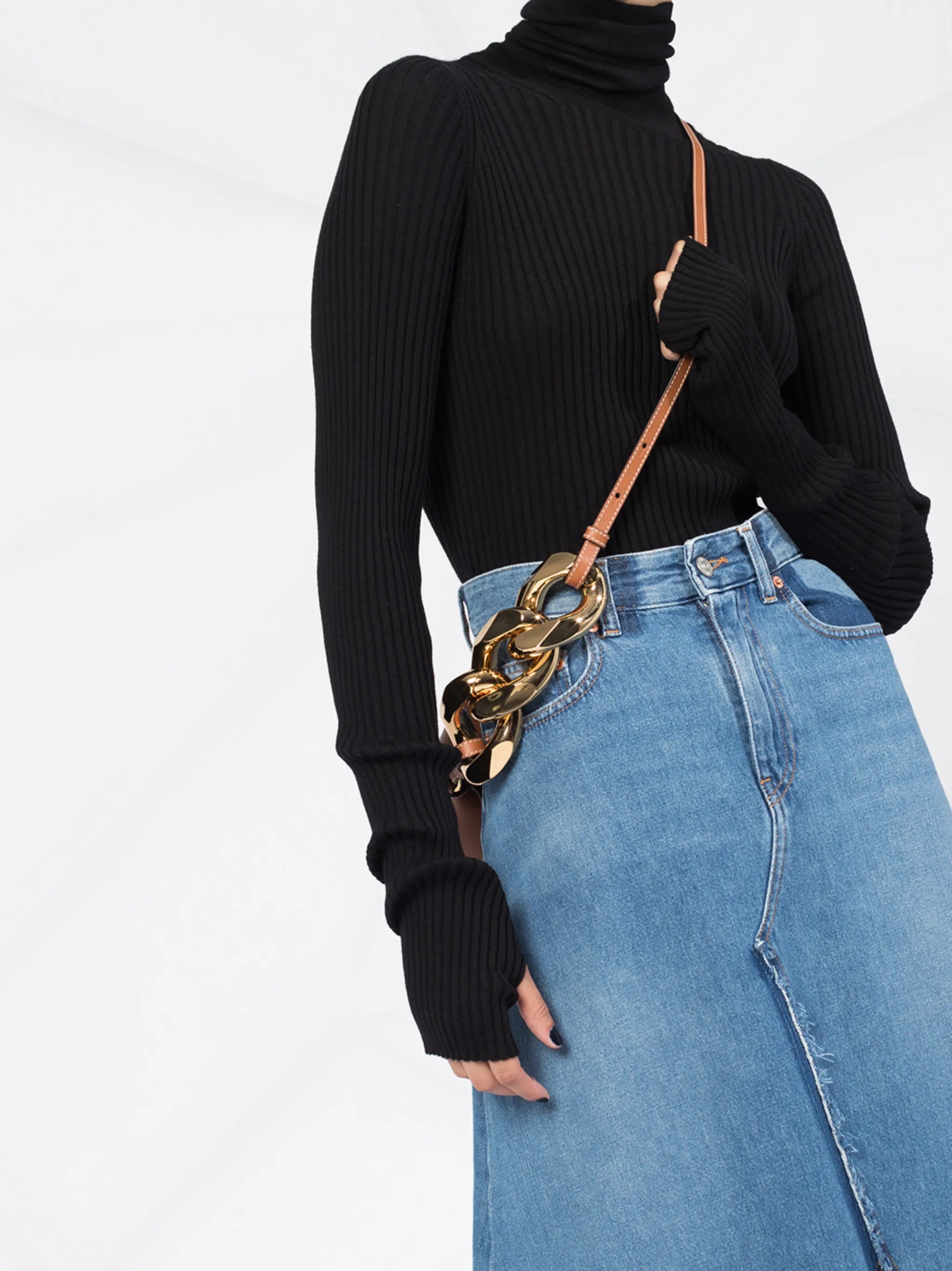 knitted roll-neck jumper