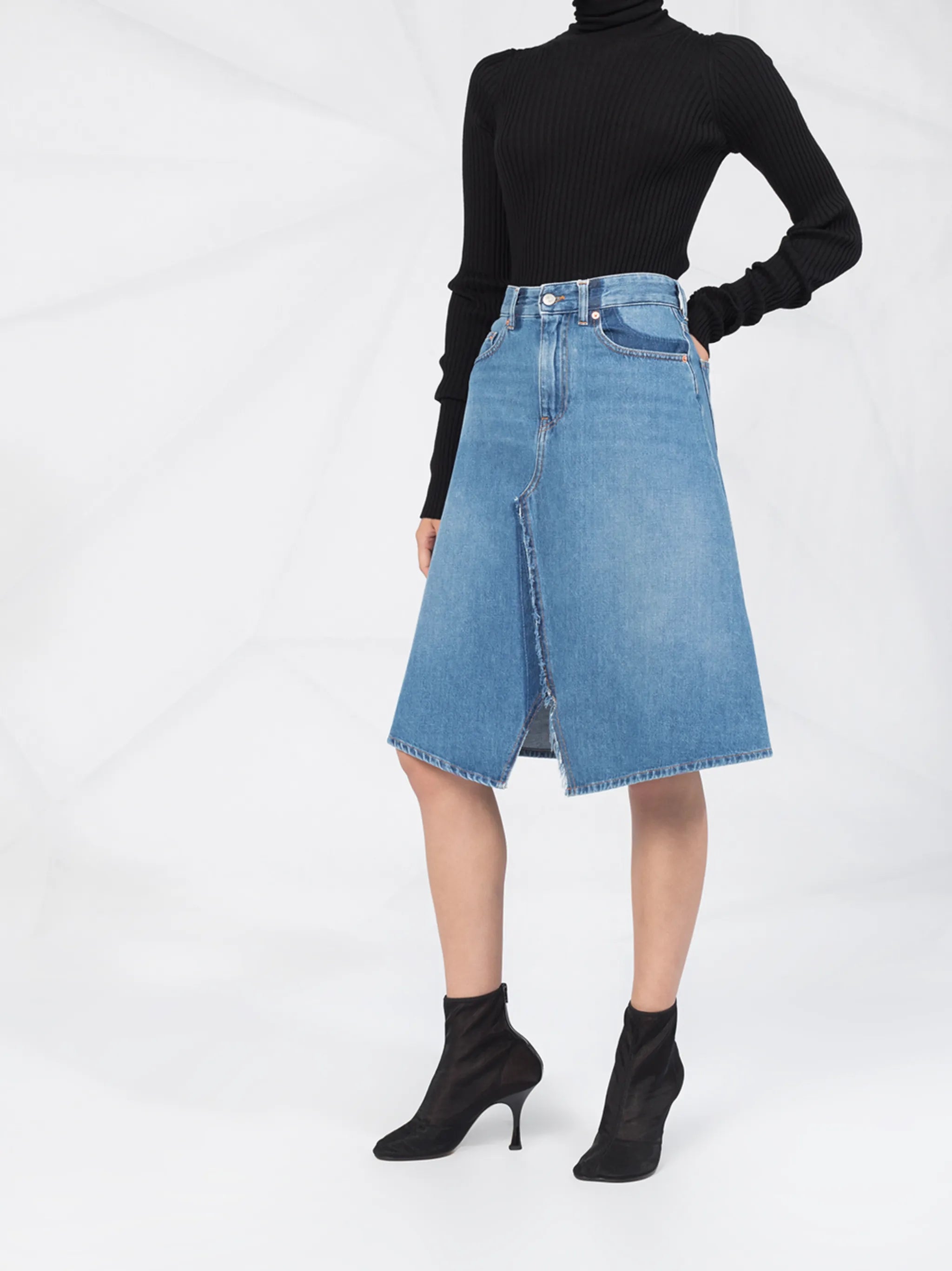 knitted roll-neck jumper
