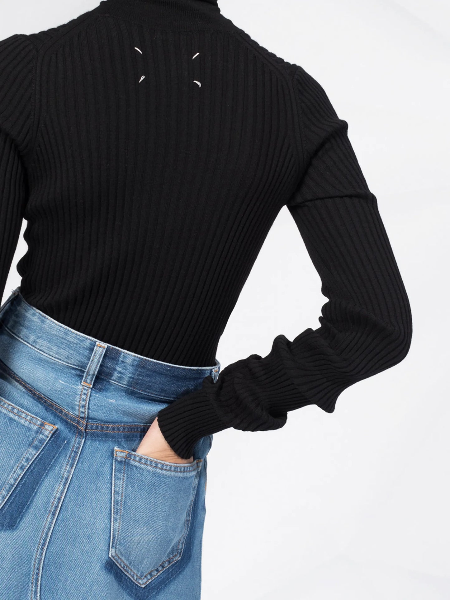 knitted roll-neck jumper