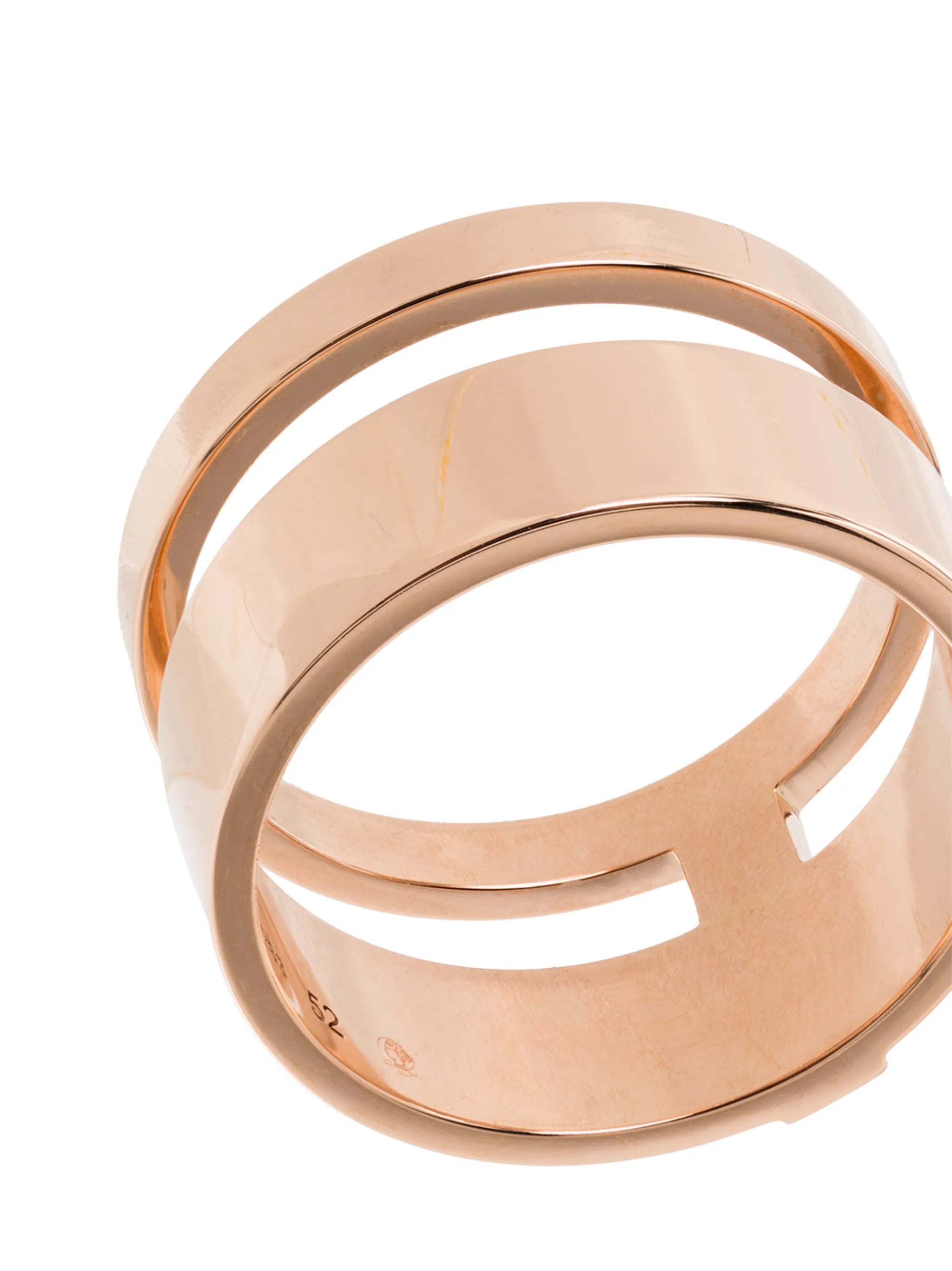 18kt rose gold Berbere double ring