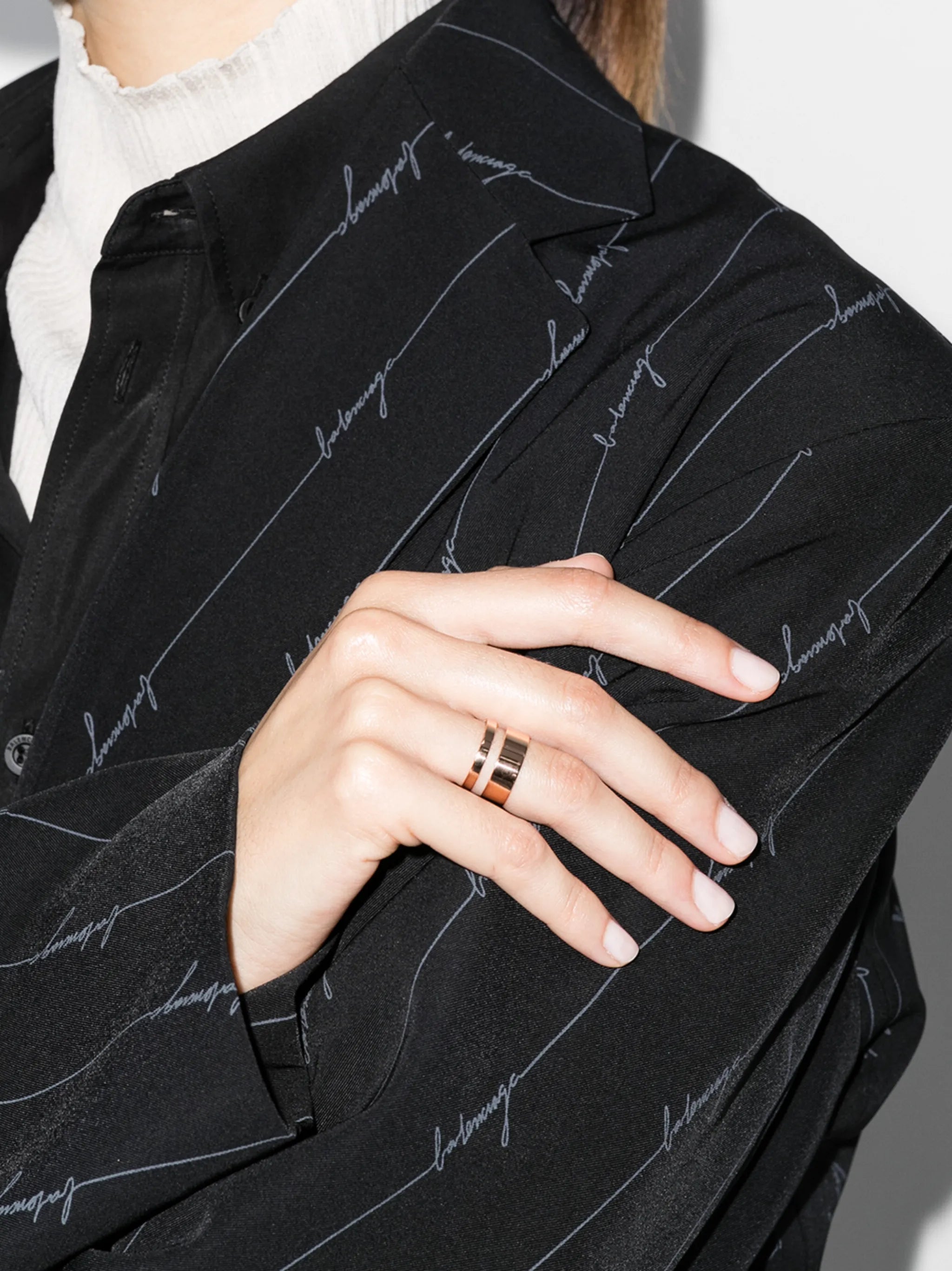18kt rose gold Berbere double ring