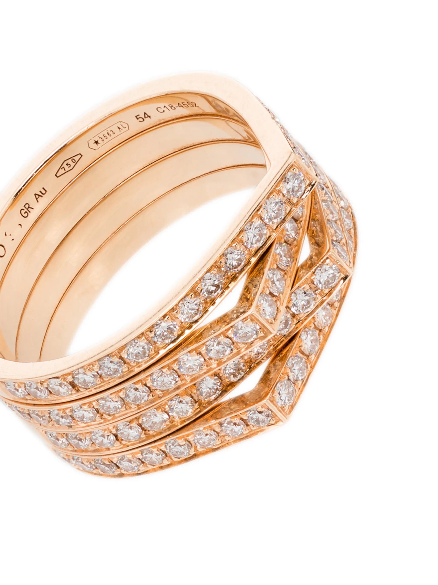 Antifer 18kt rose gold diamond ring