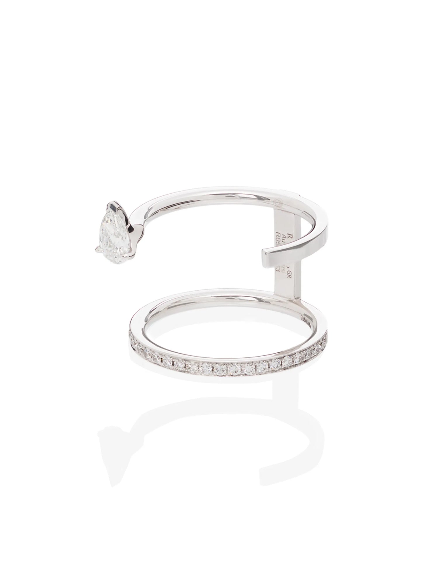 Serti Sur Vide 18kt white gold diamond ring