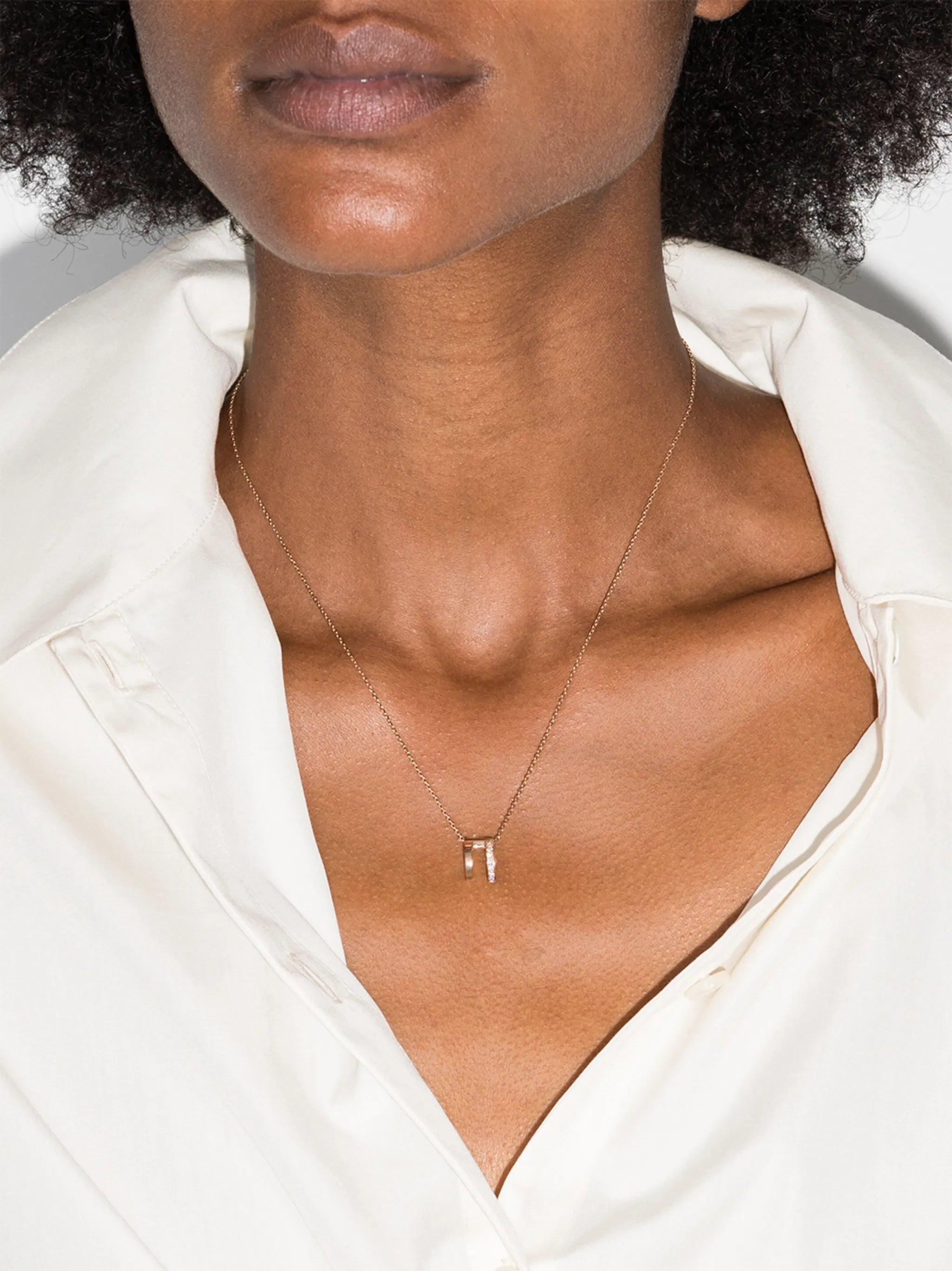 18kt rose gold Berbere diamond necklace