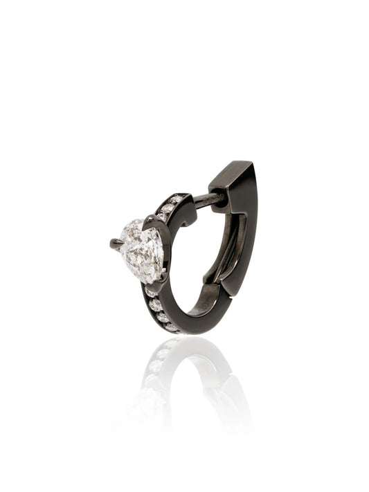 18kt black gold Harvest diamond huggie earring