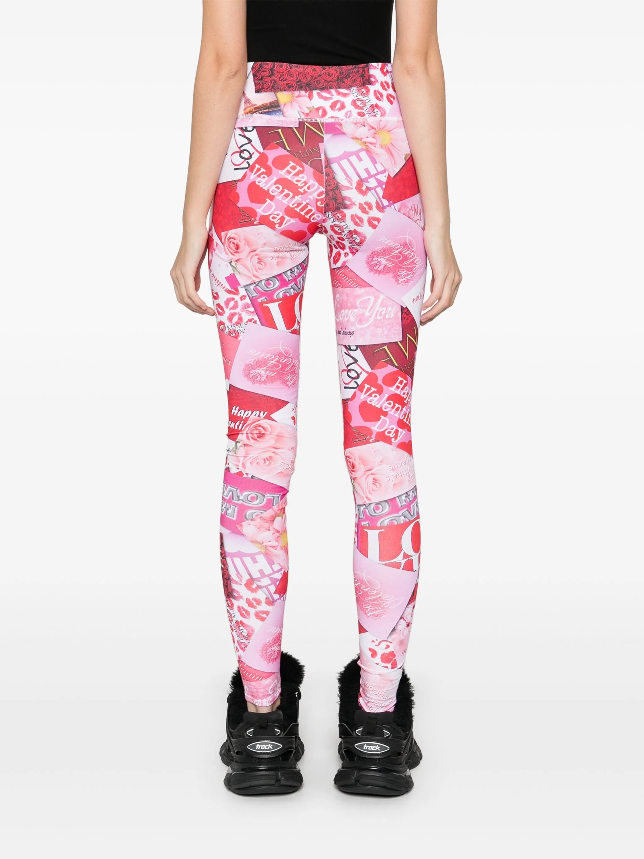 high-waist printed leggings