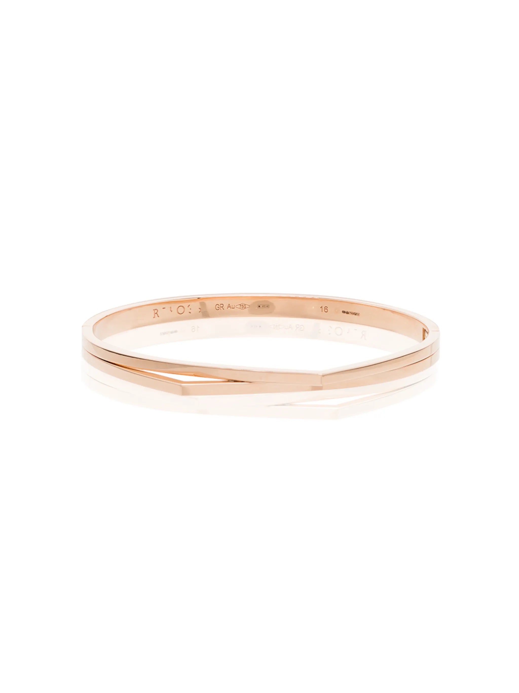 18kt rose gold Antifer double bangle