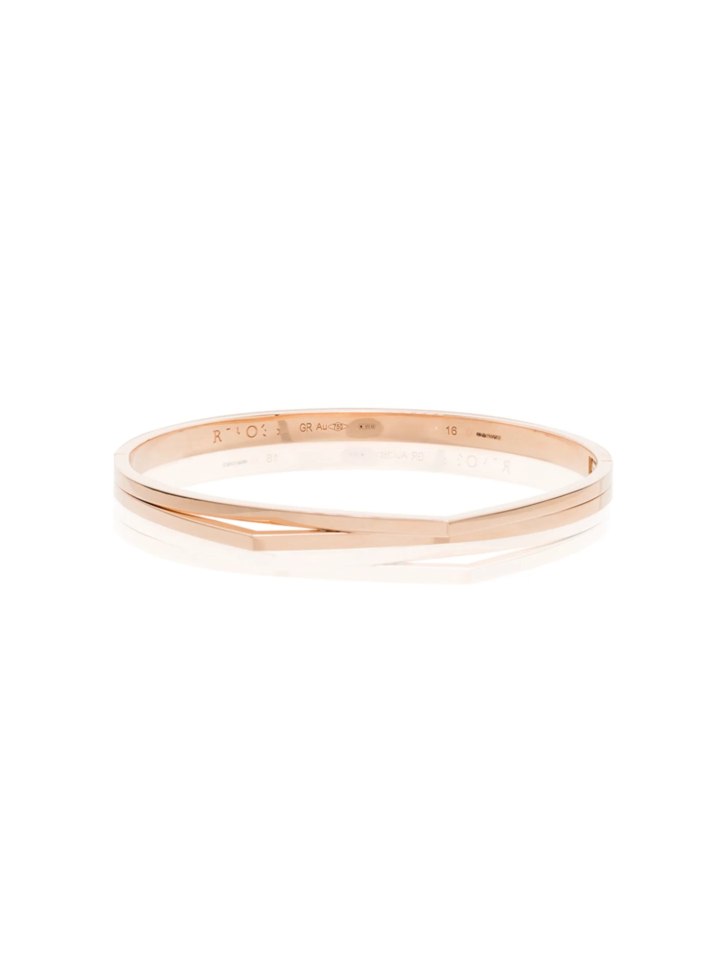 18kt rose gold Antifer double bangle