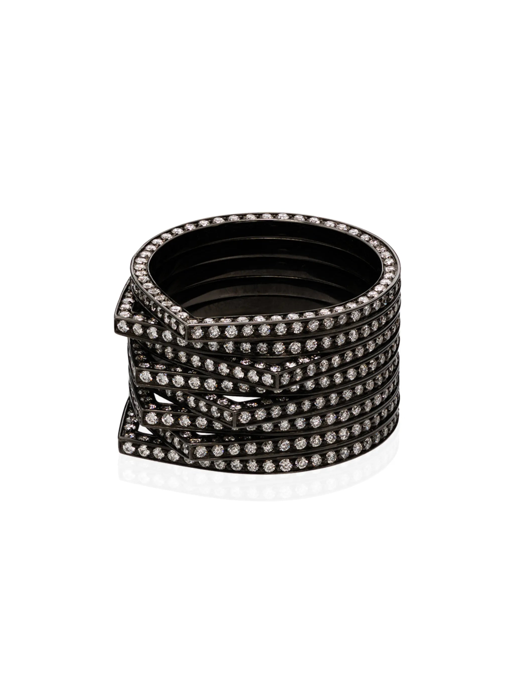 Antifer 18kt black gold diamond ring