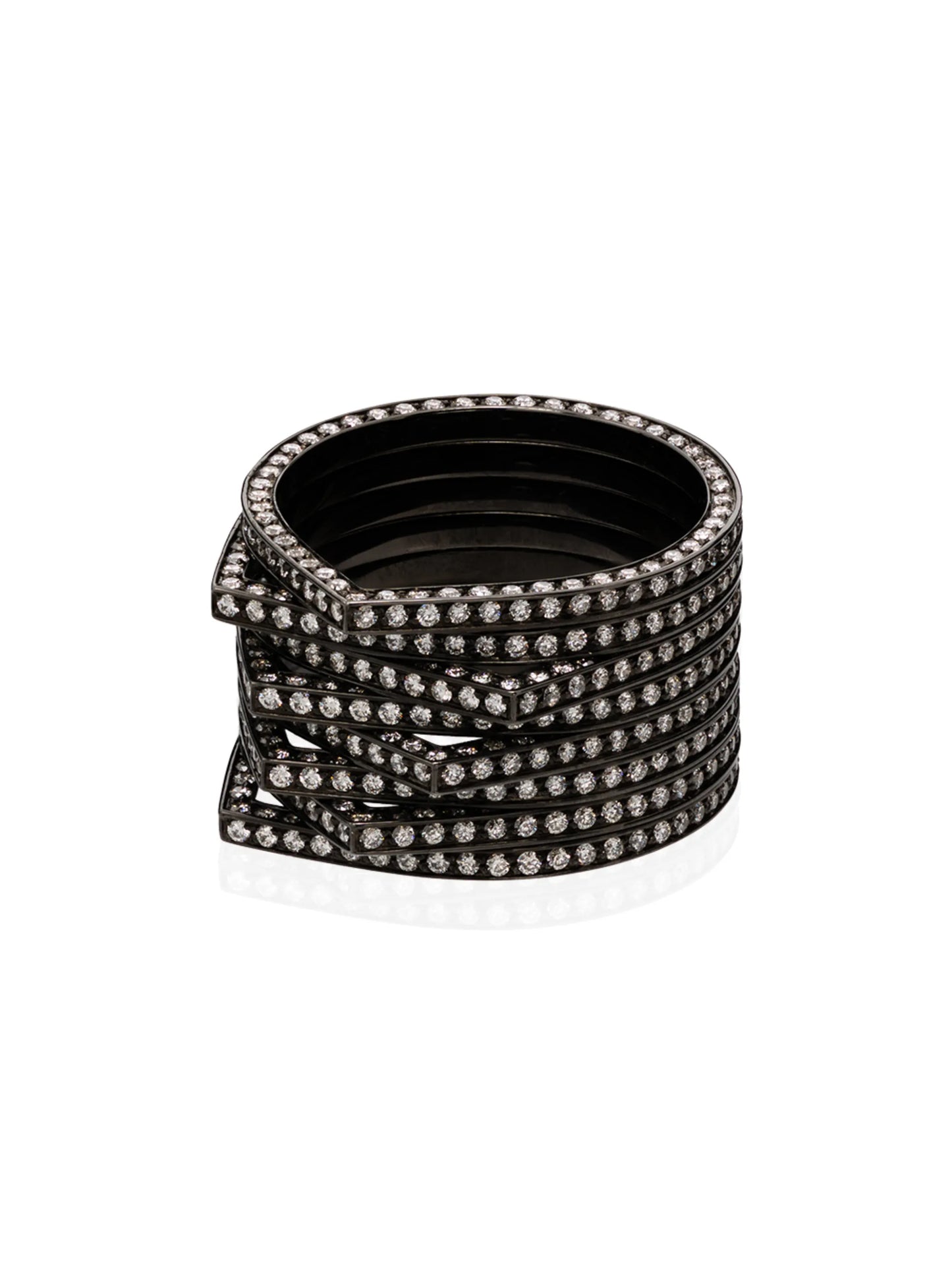 Antifer 18kt black gold diamond ring