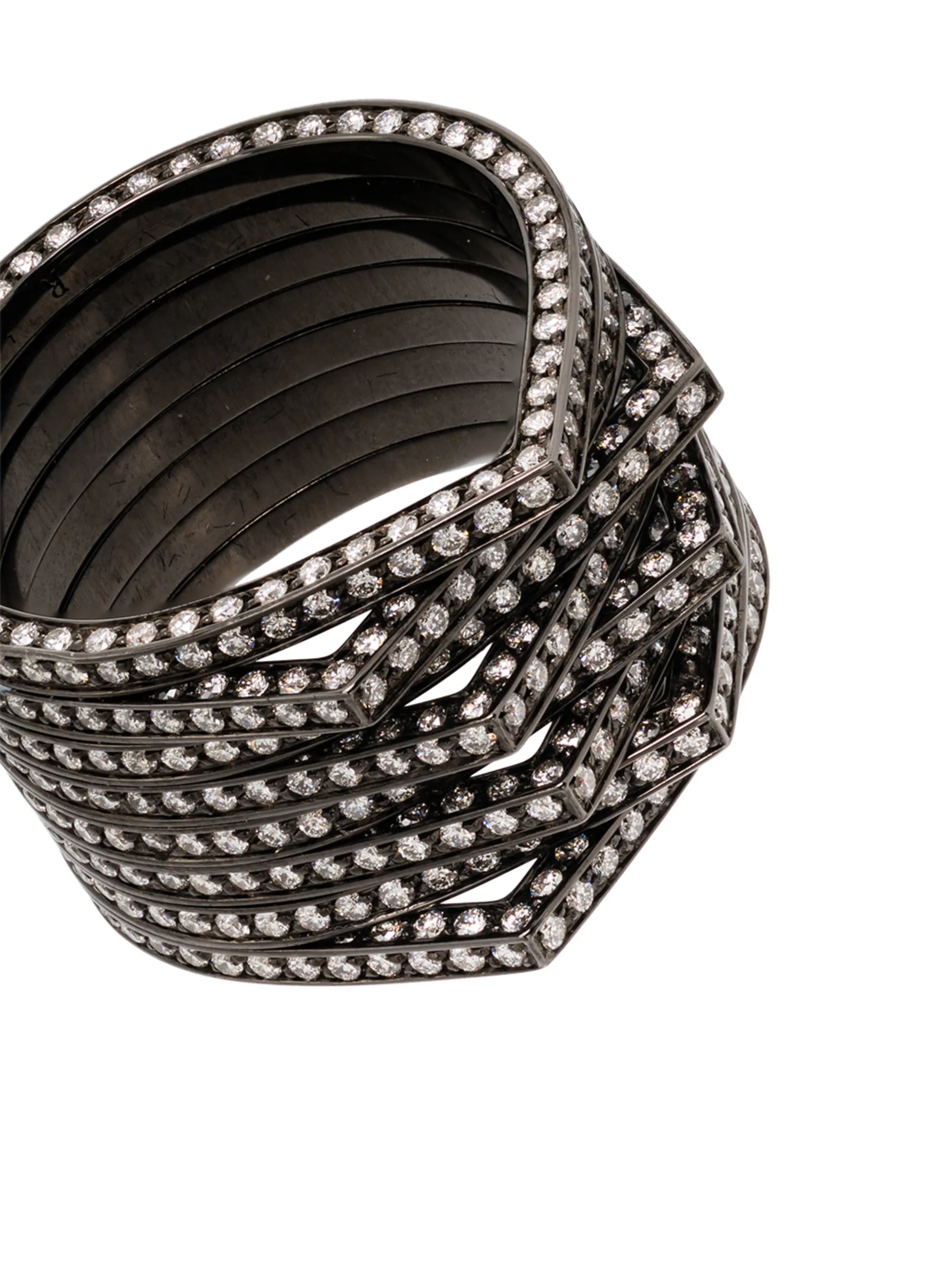 Antifer 18kt black gold diamond ring