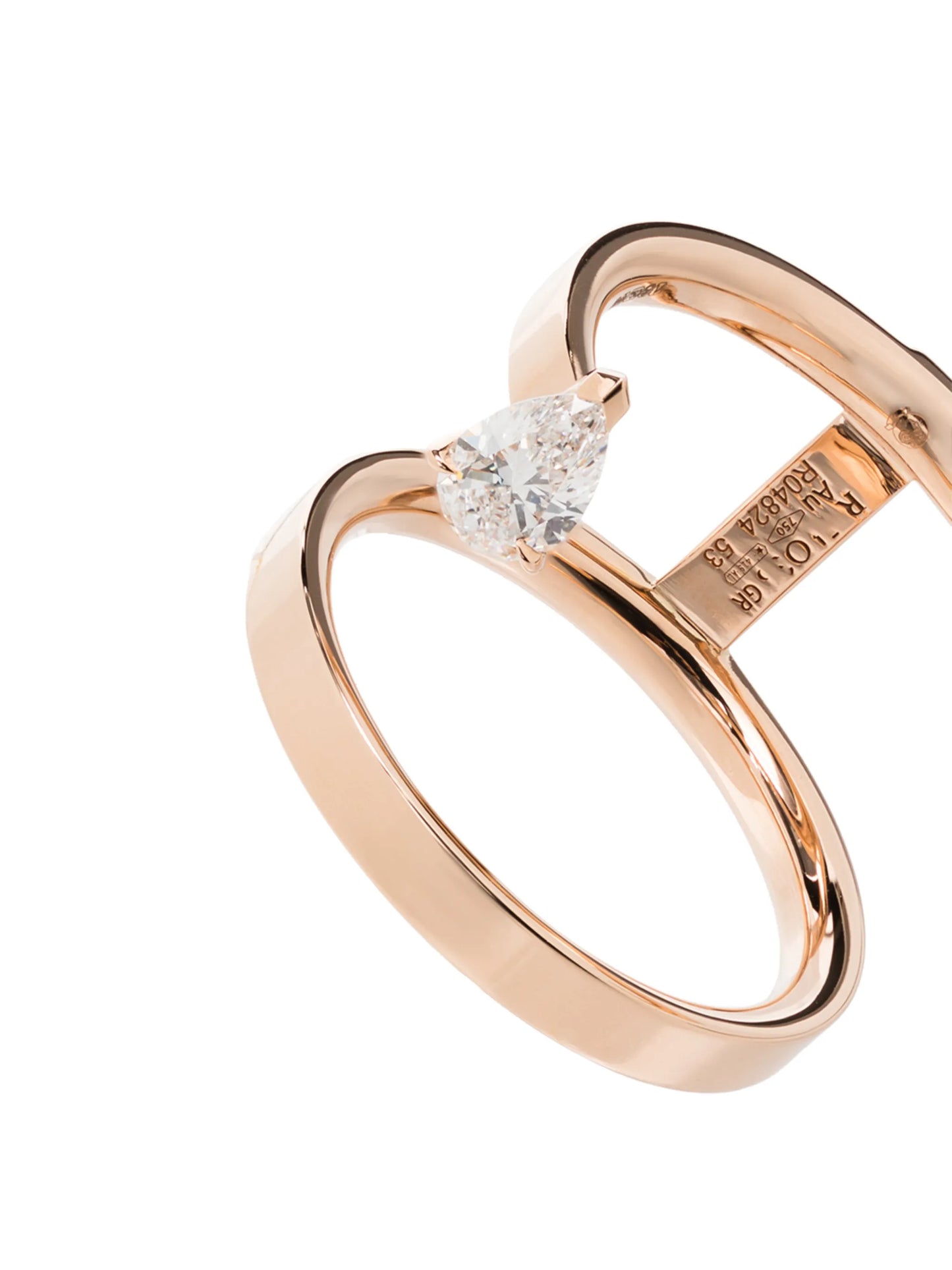 Serti Sur Vide 18kt rose gold diamond ring