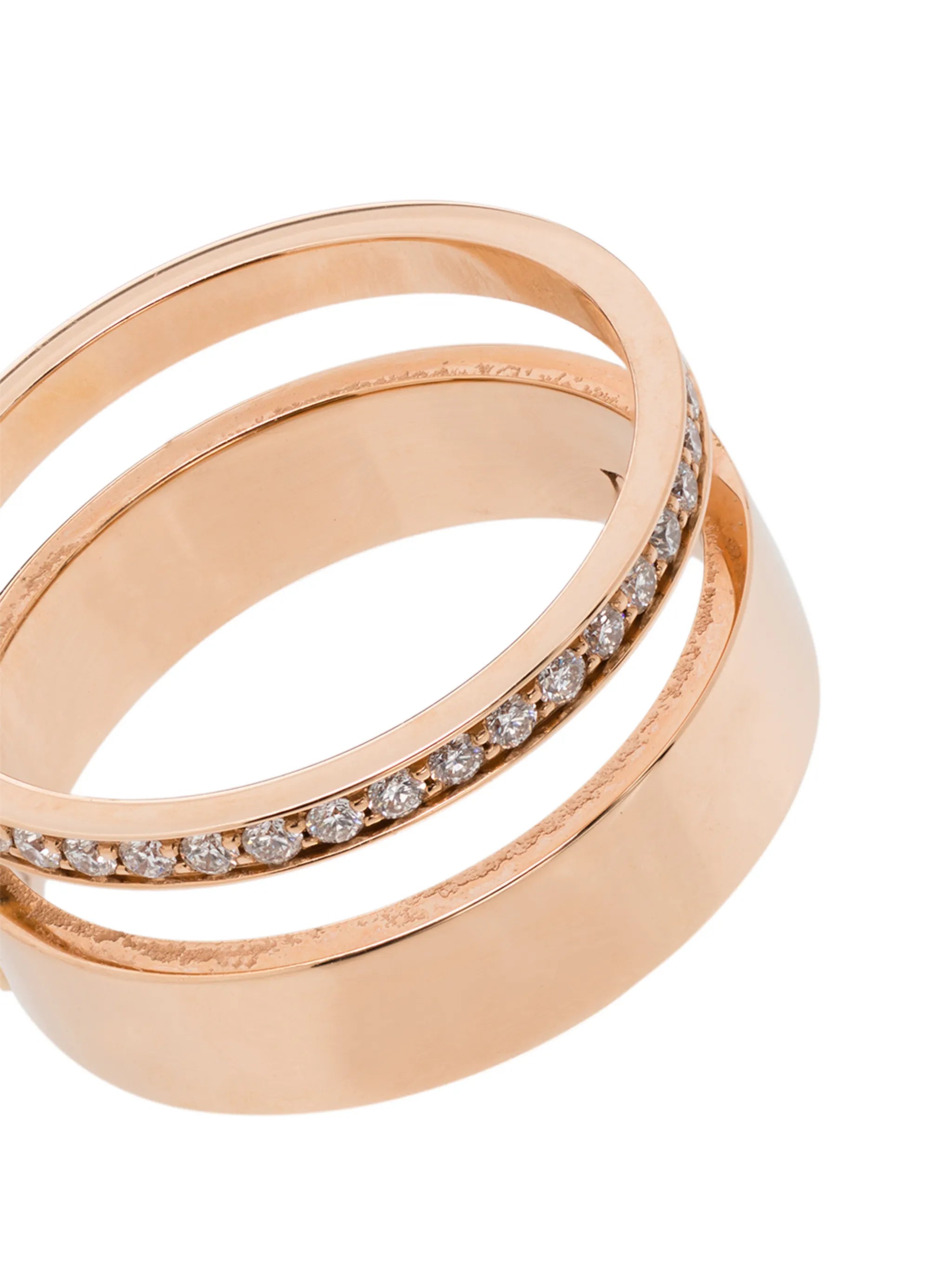 Berbere Module 18kt rose gold diamond ring