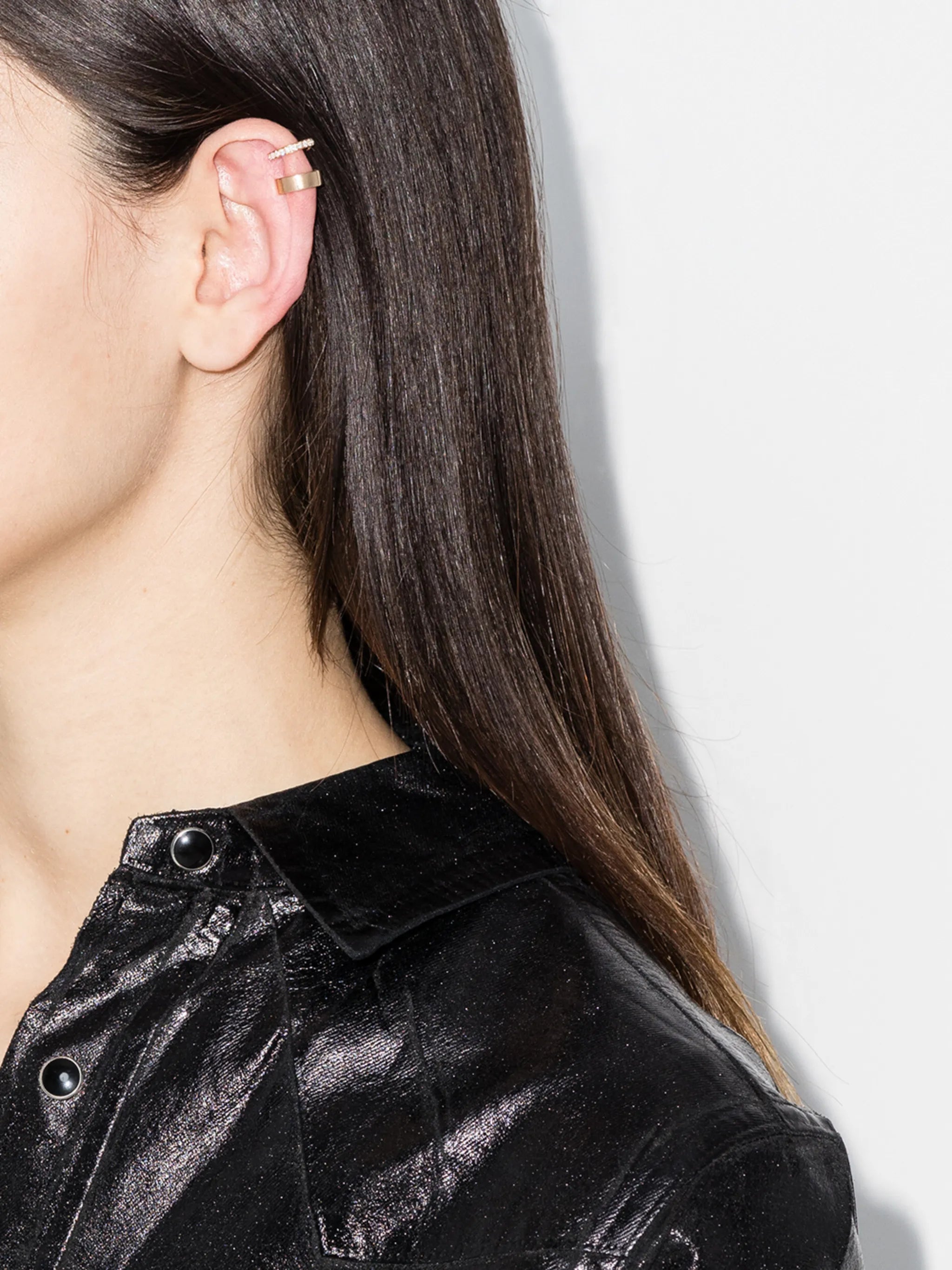18kt rose gold Berbere diamond earring cuff