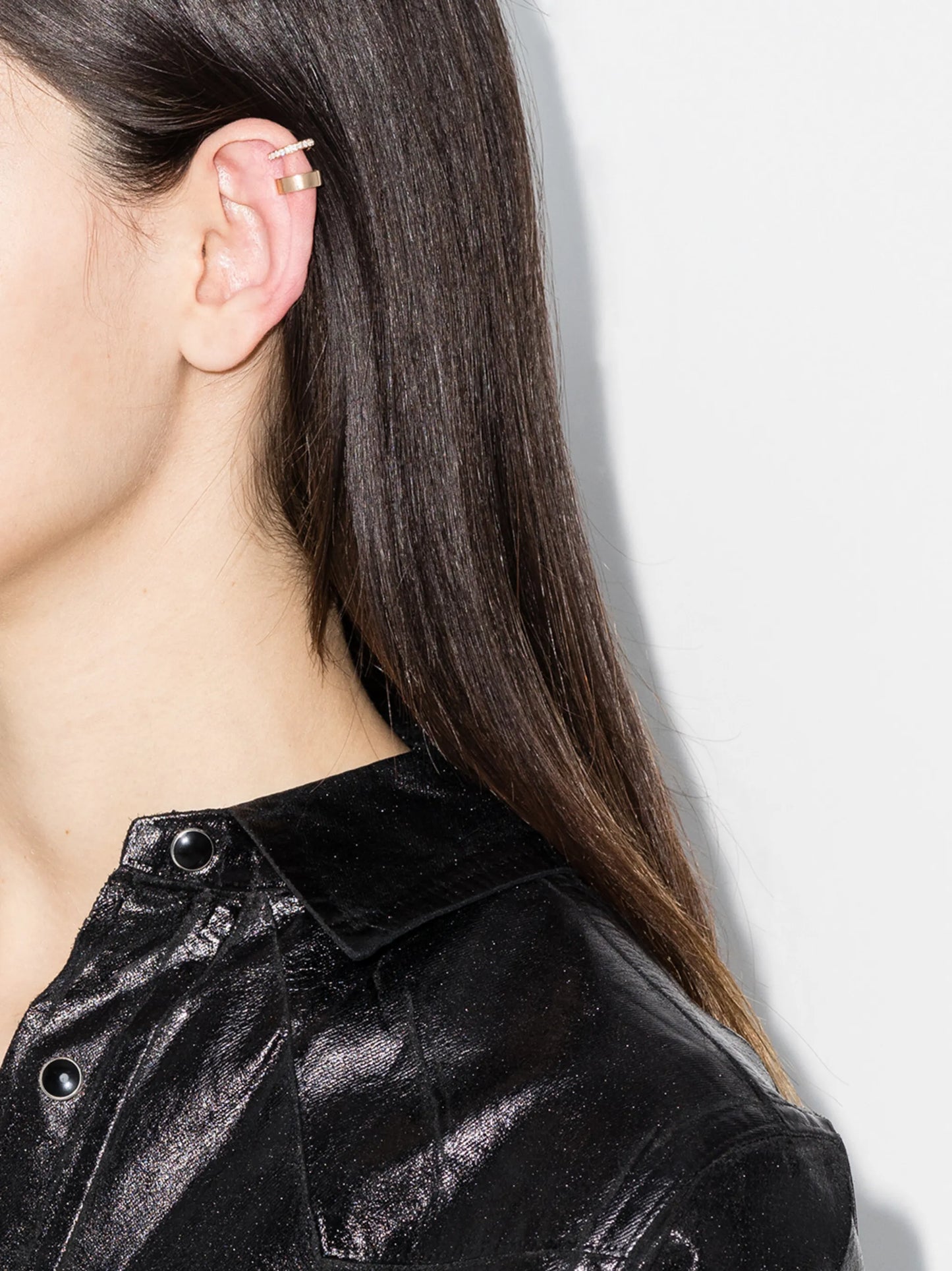 18kt rose gold Berbere diamond earring cuff