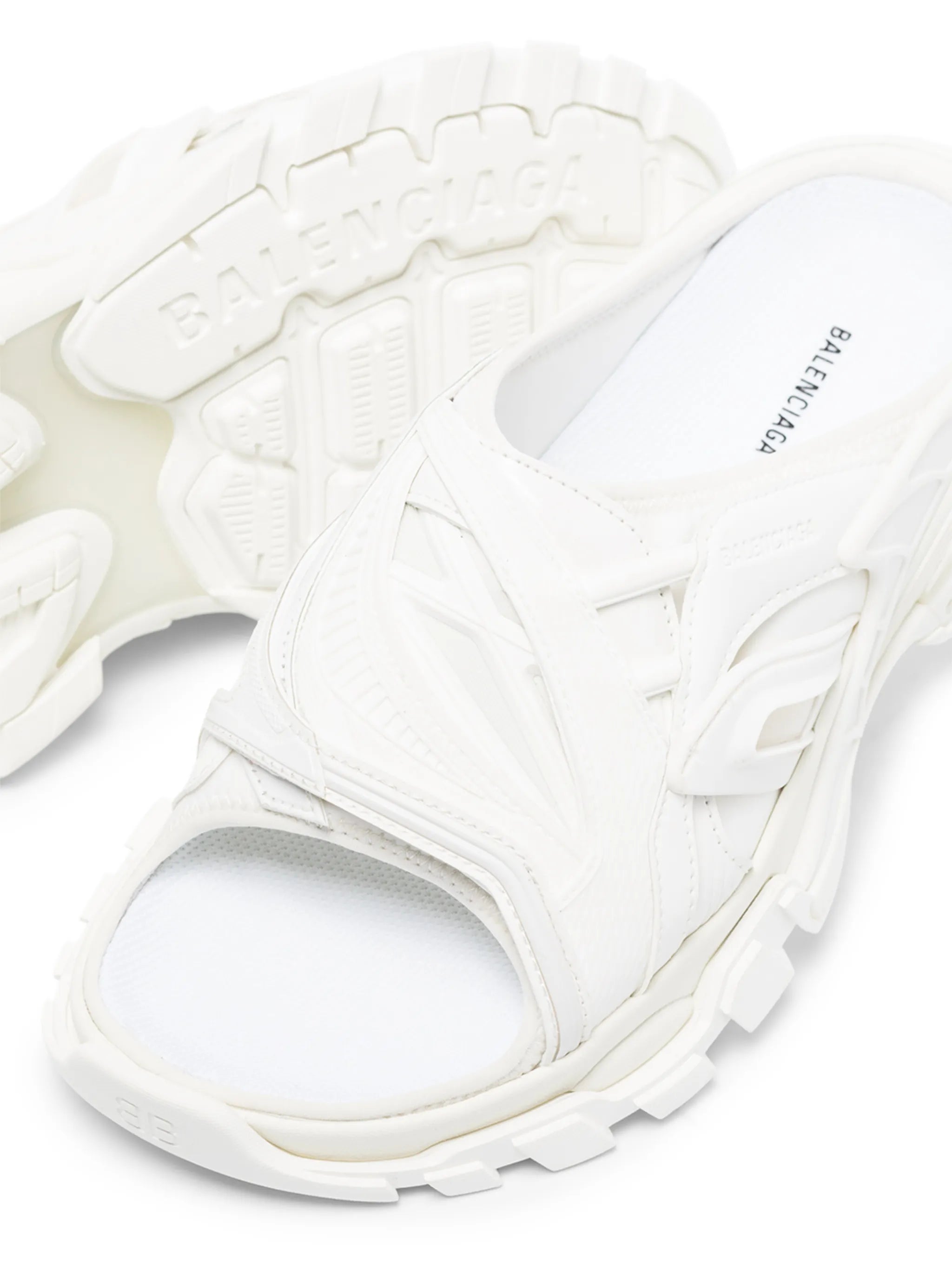 Track flat slide sandals