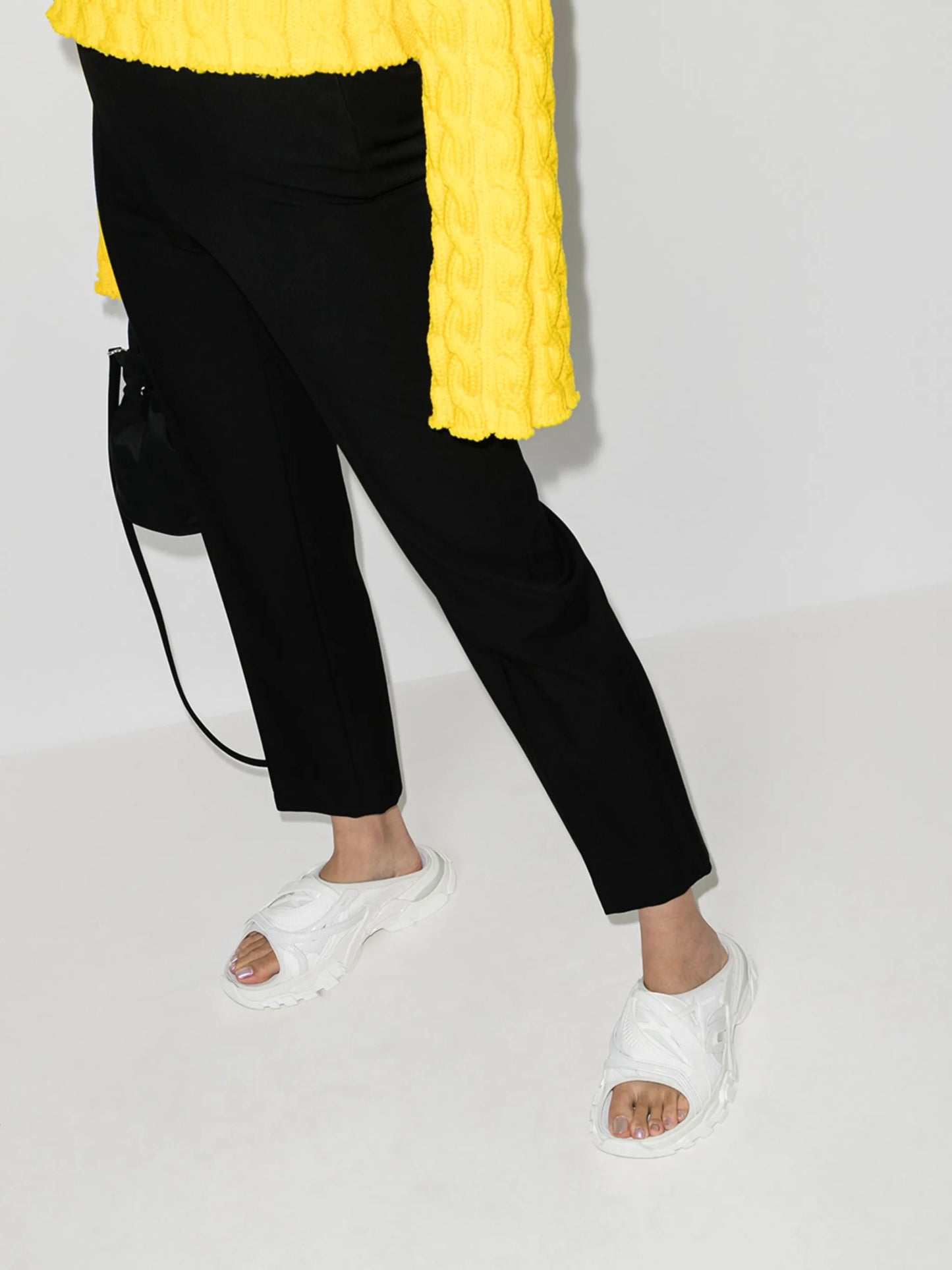 Track flat slide sandals