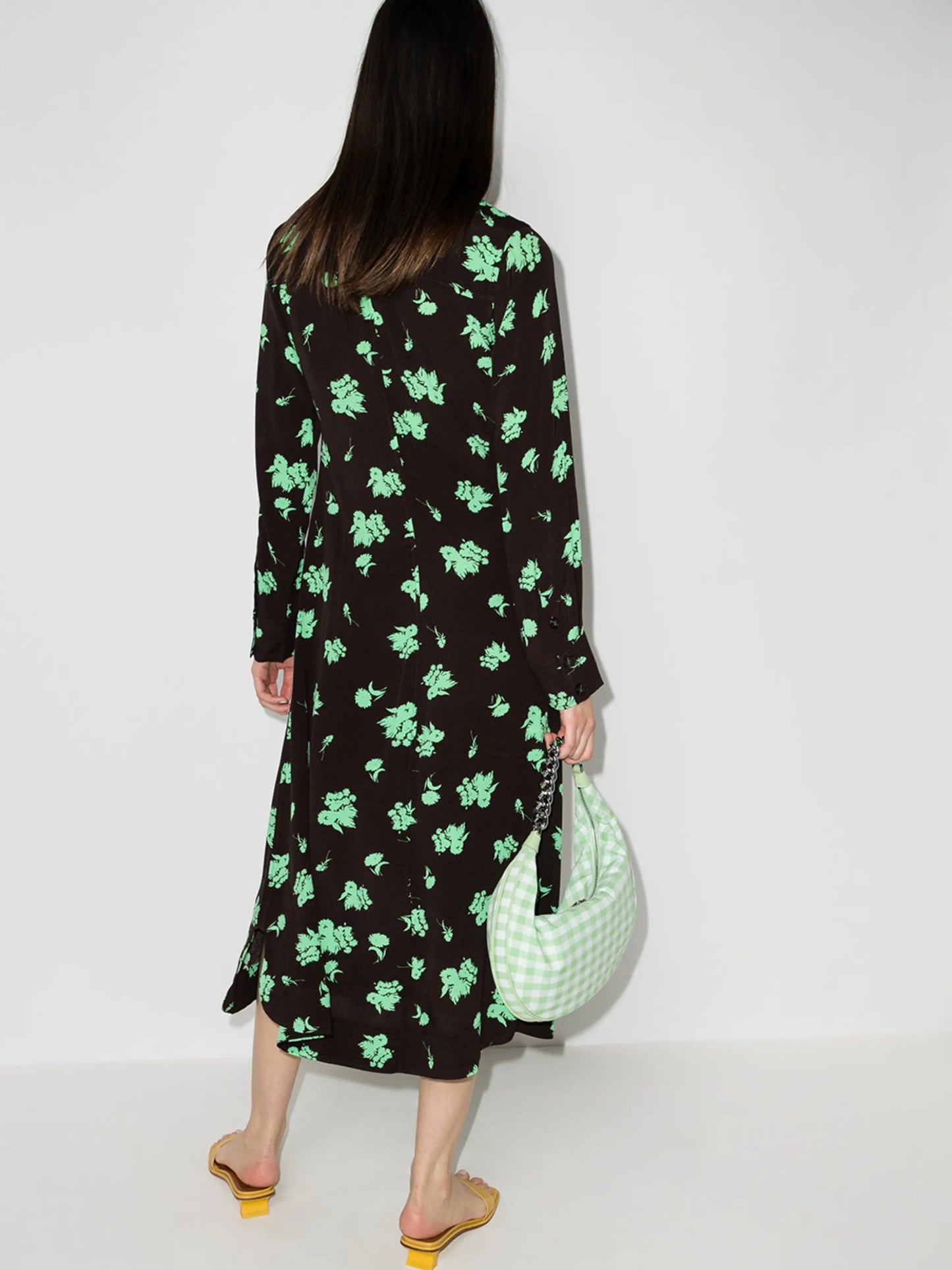 floral-print midi shirtdress