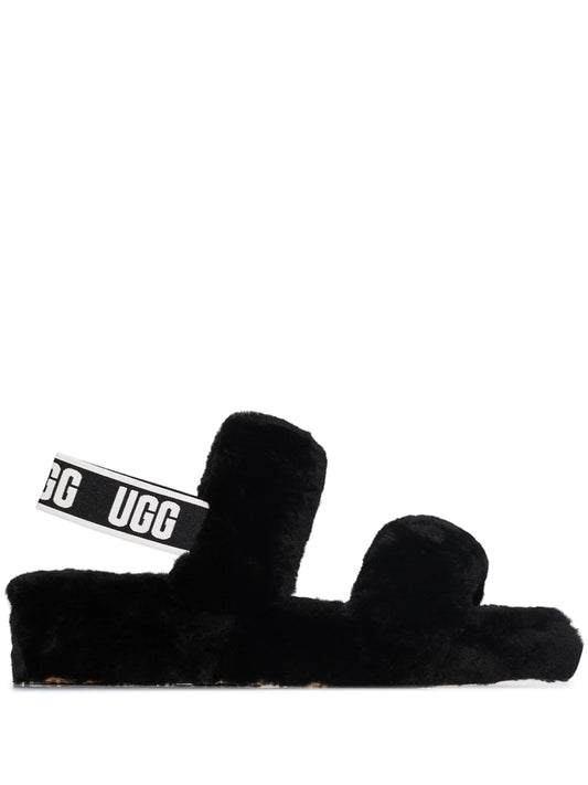Oh Yeah shearling slides
