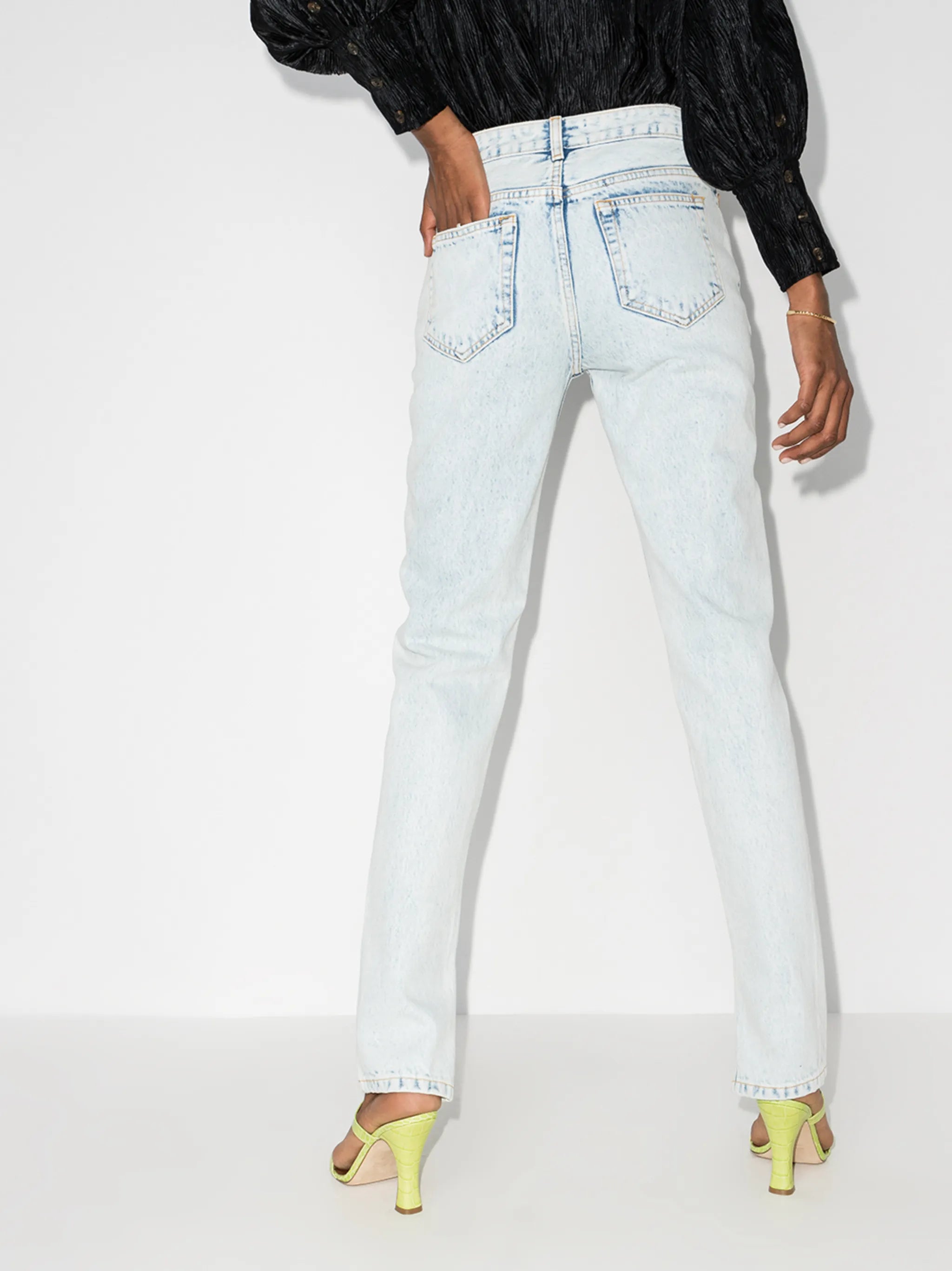 mid-rise slim-fit jeans