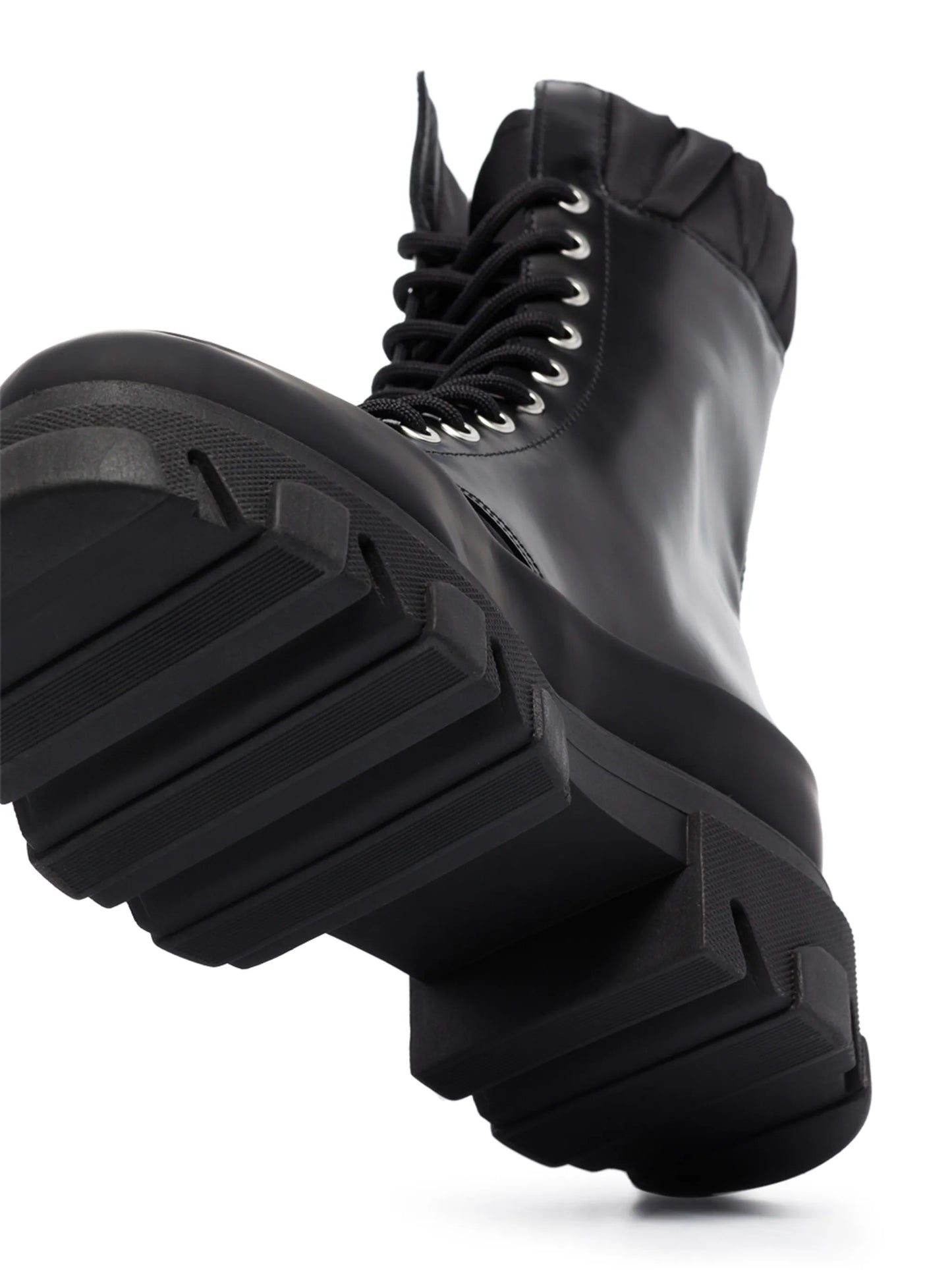 lace-up ridged sole boots