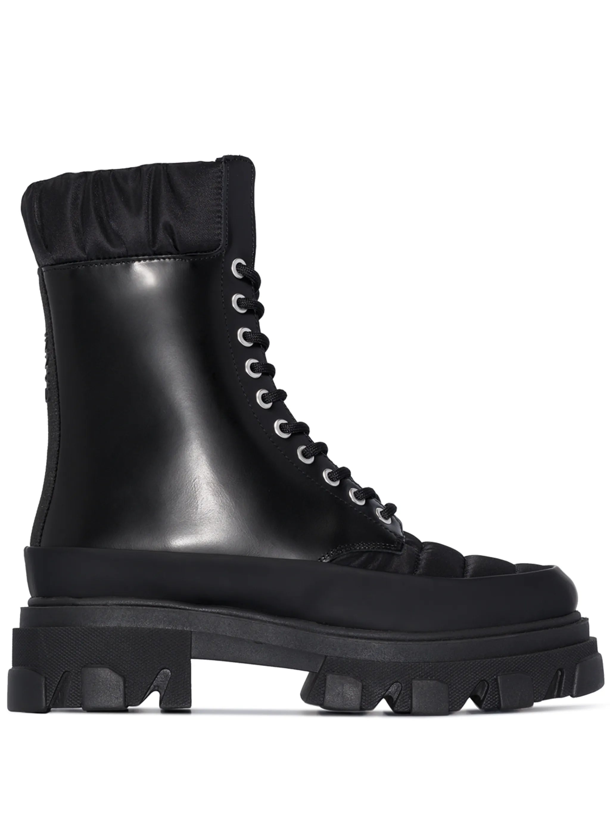 lace-up ridged sole boots