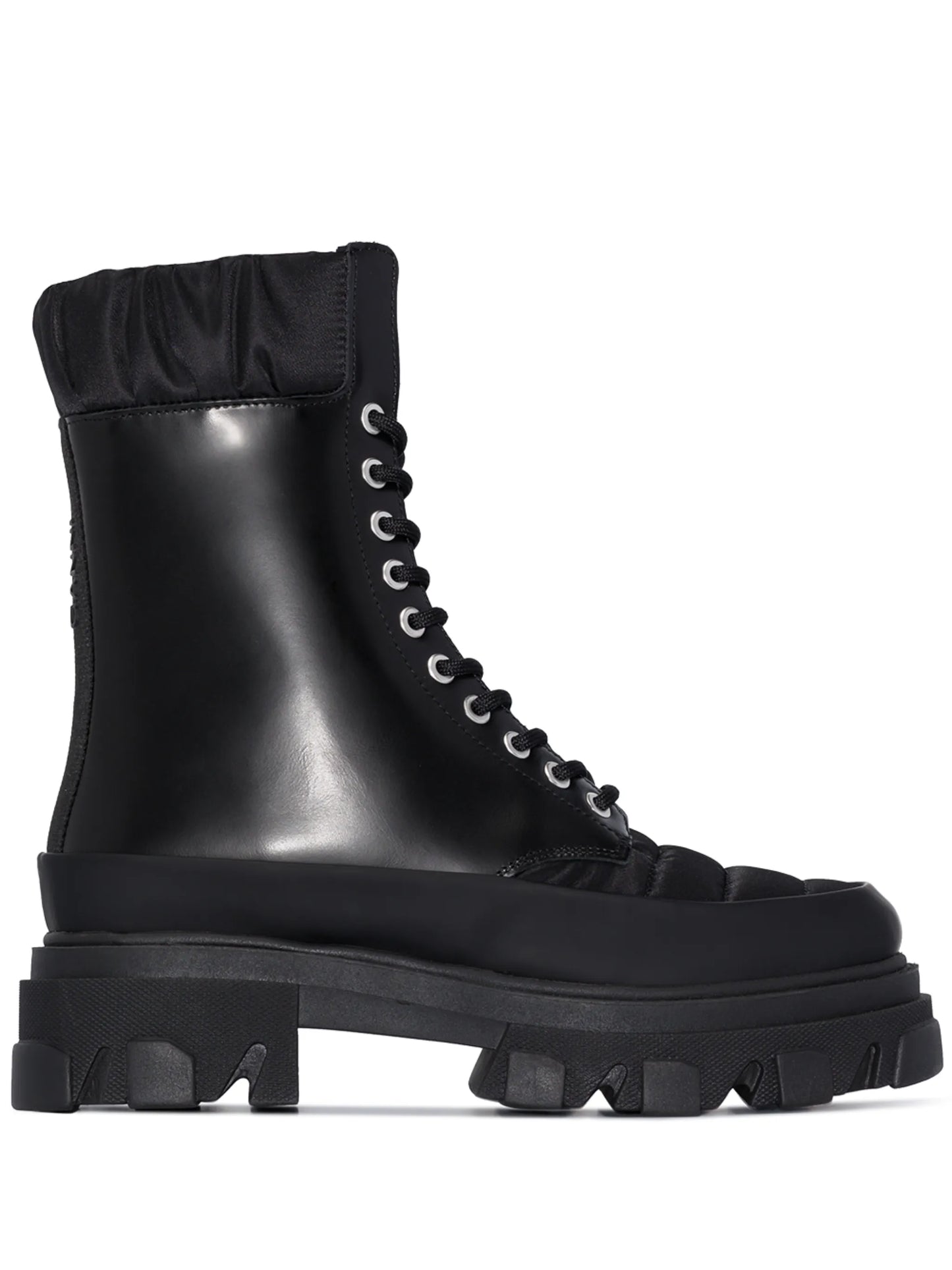 lace-up ridged sole boots