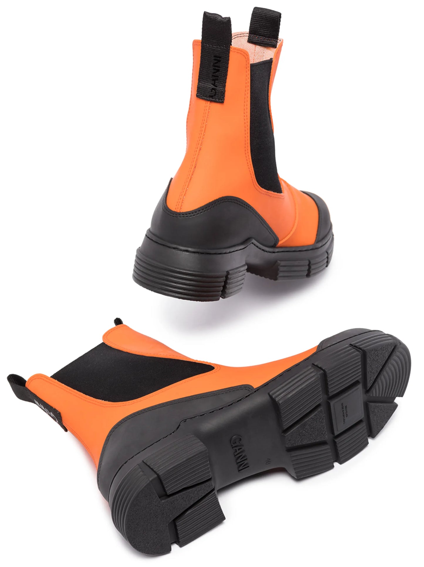 two-tone slip-on boots