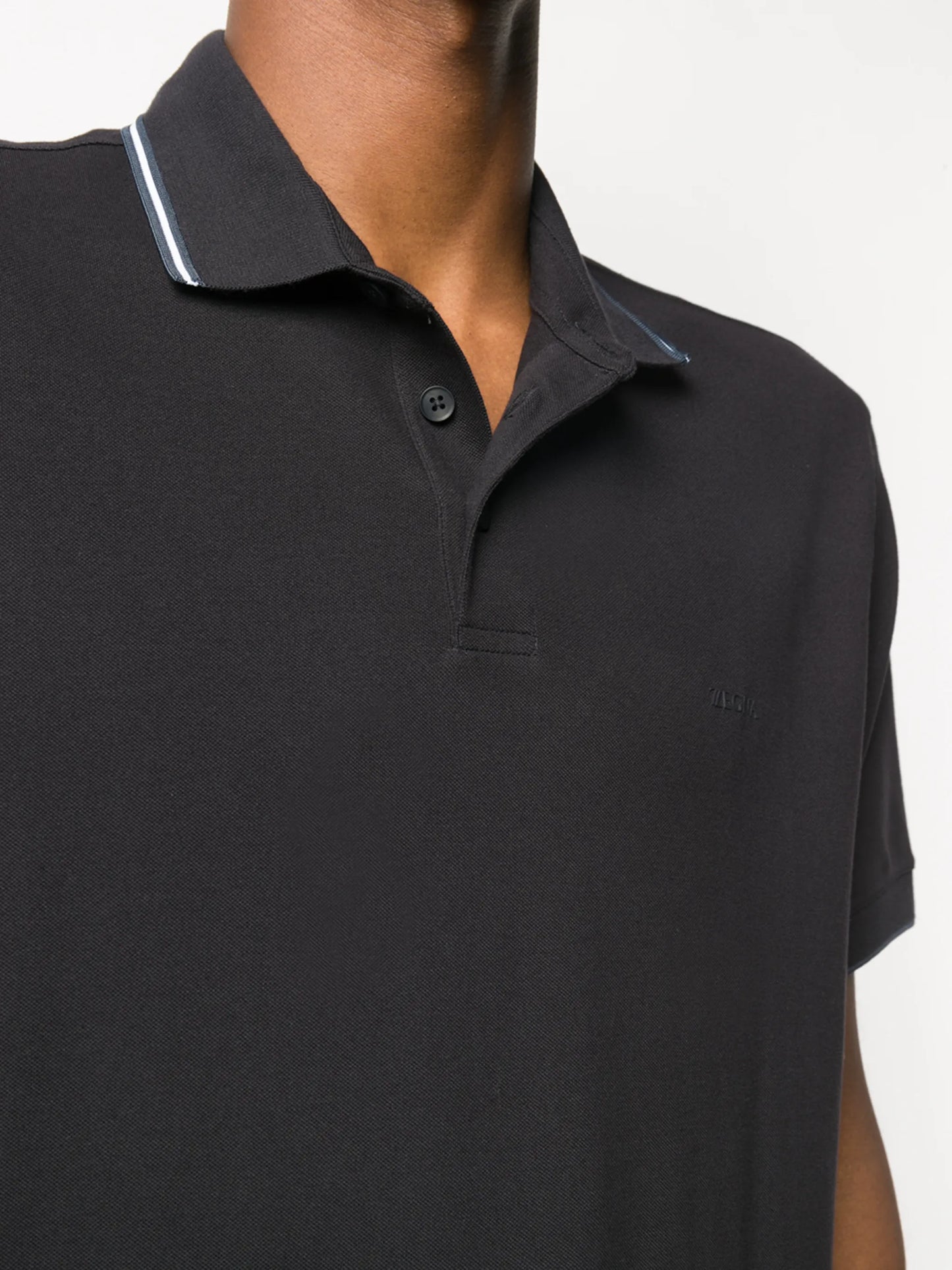 stripe detail polo shirt
