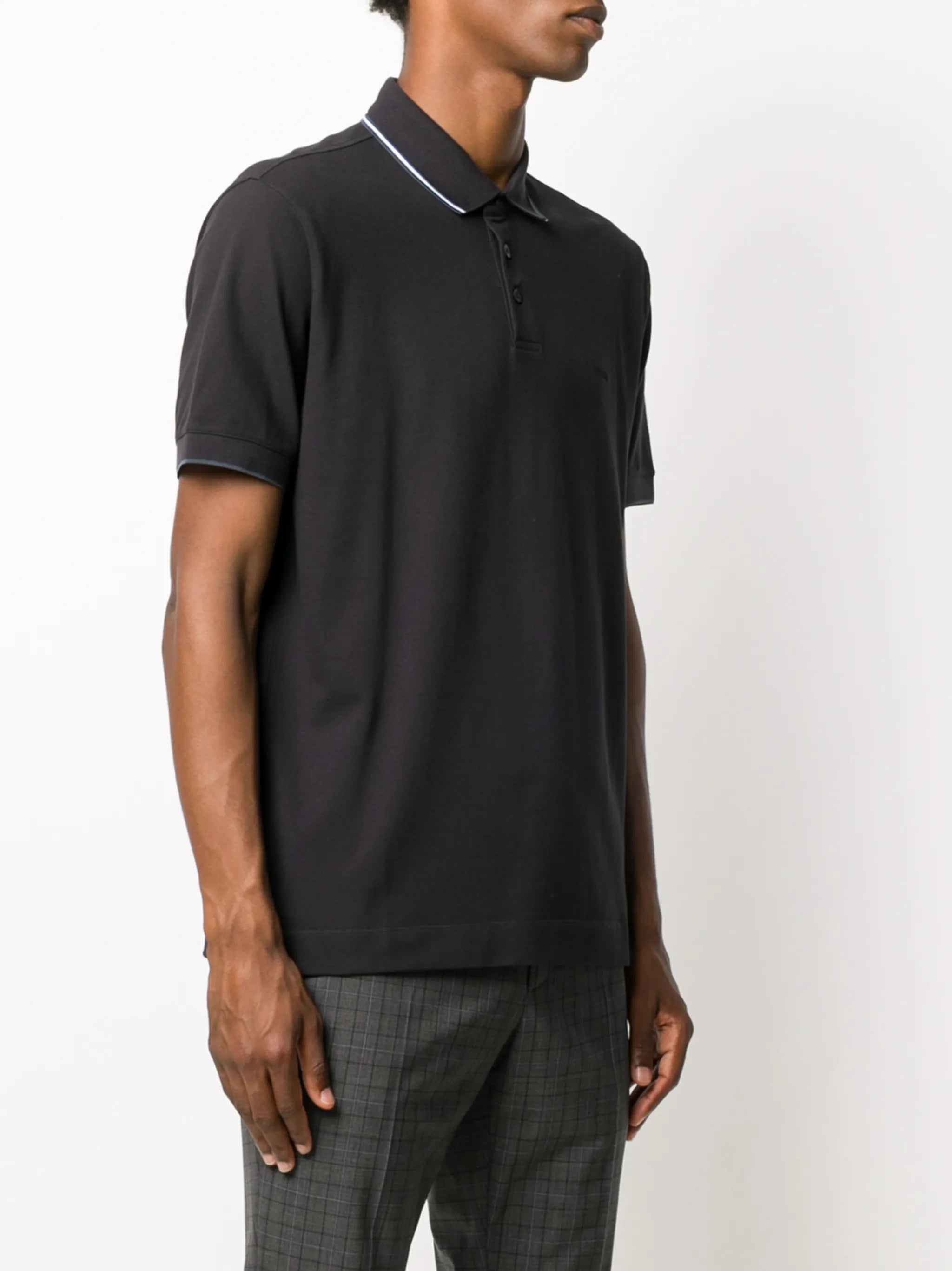 stripe detail polo shirt